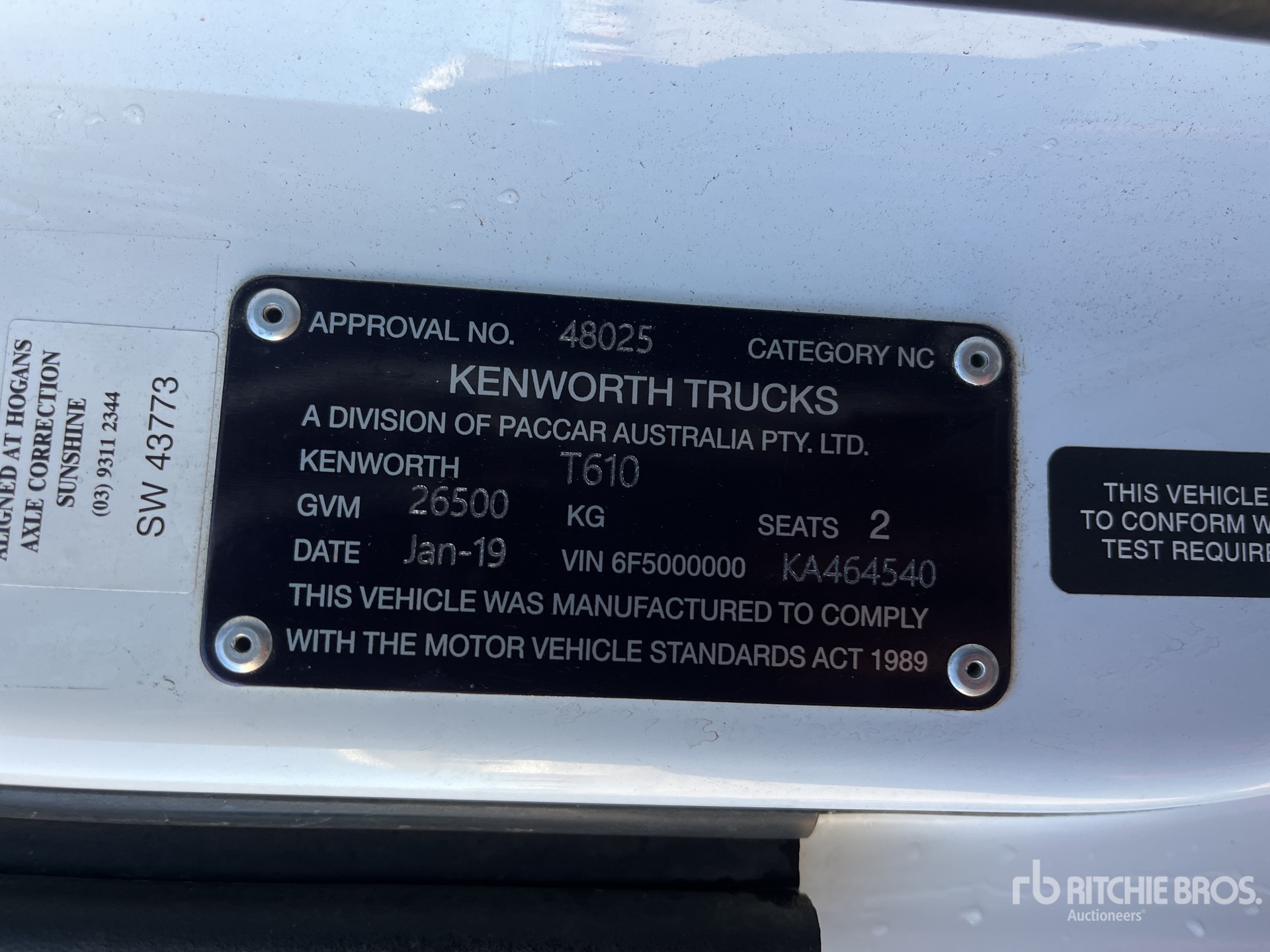2019 Kenworth T610