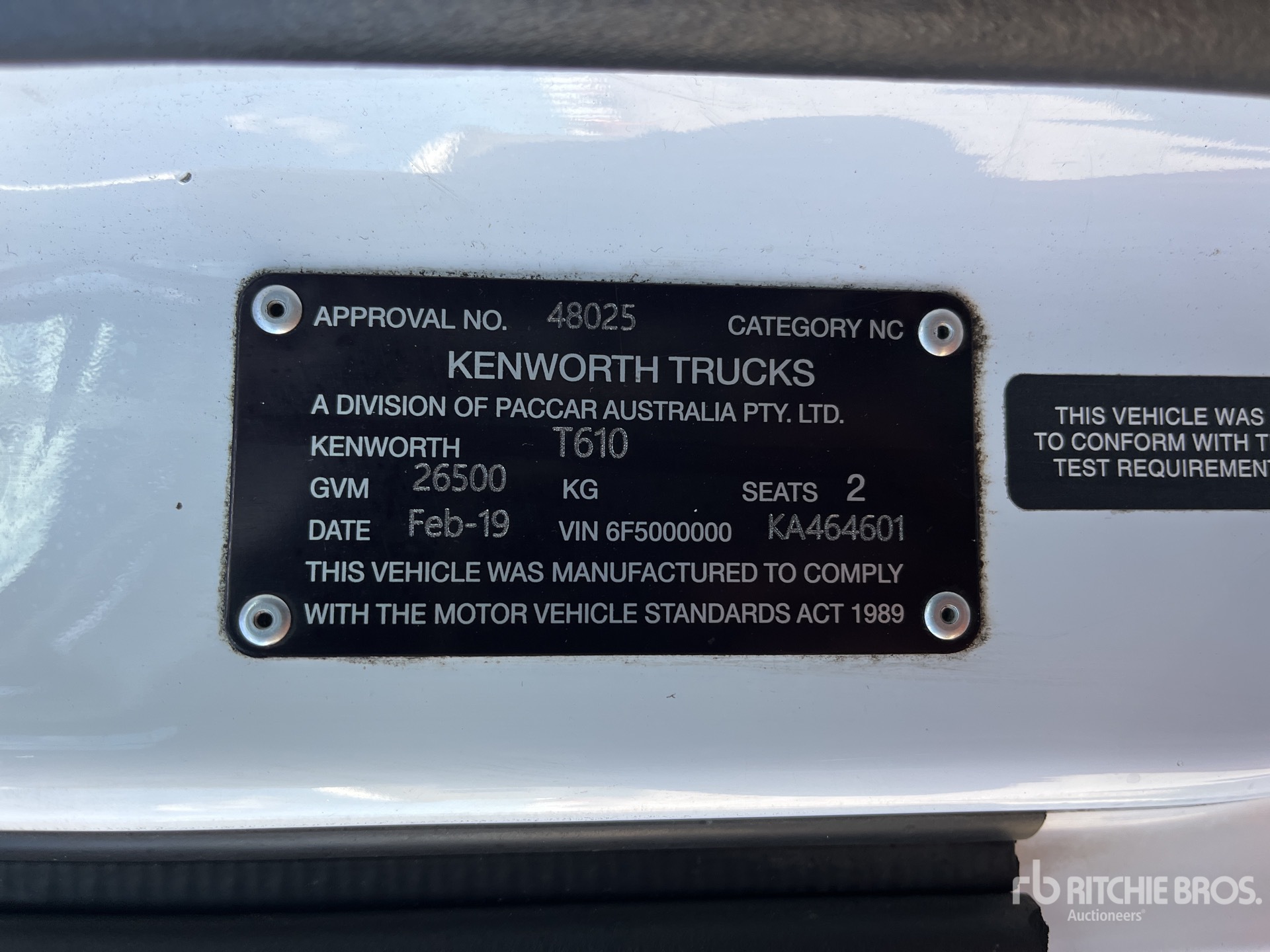 2019 Kenworth T610