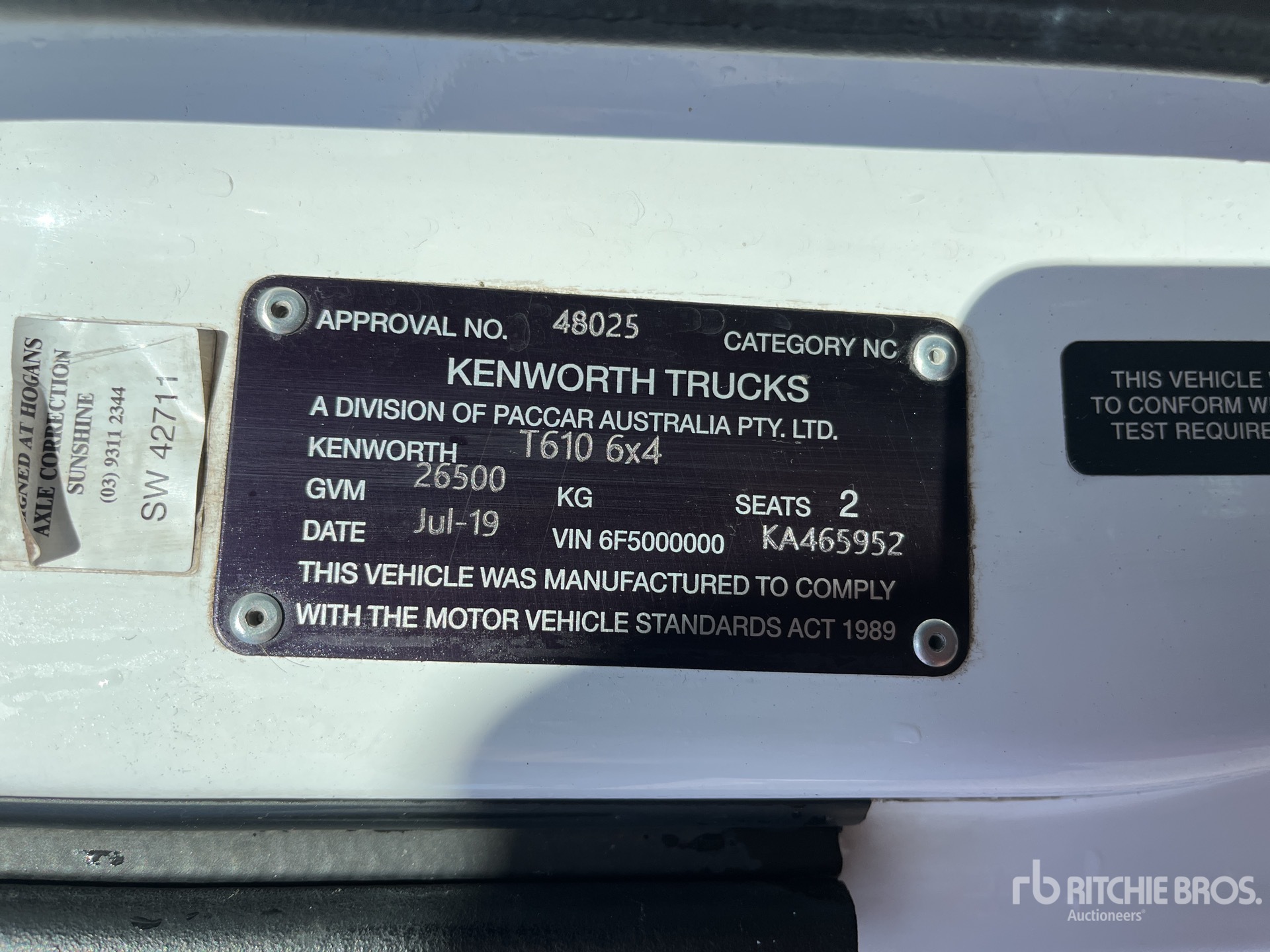 2019 Kenworth T610