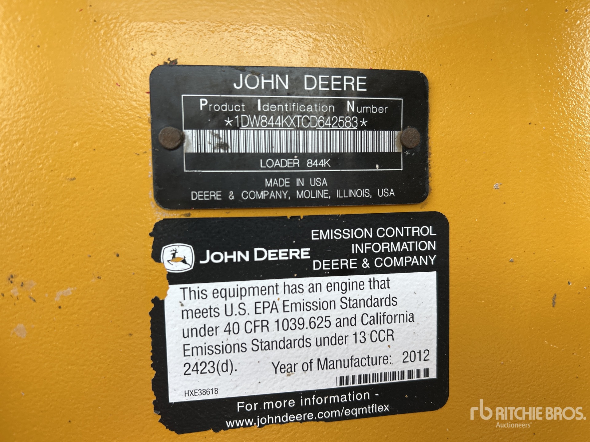 2012 John Deere 844K