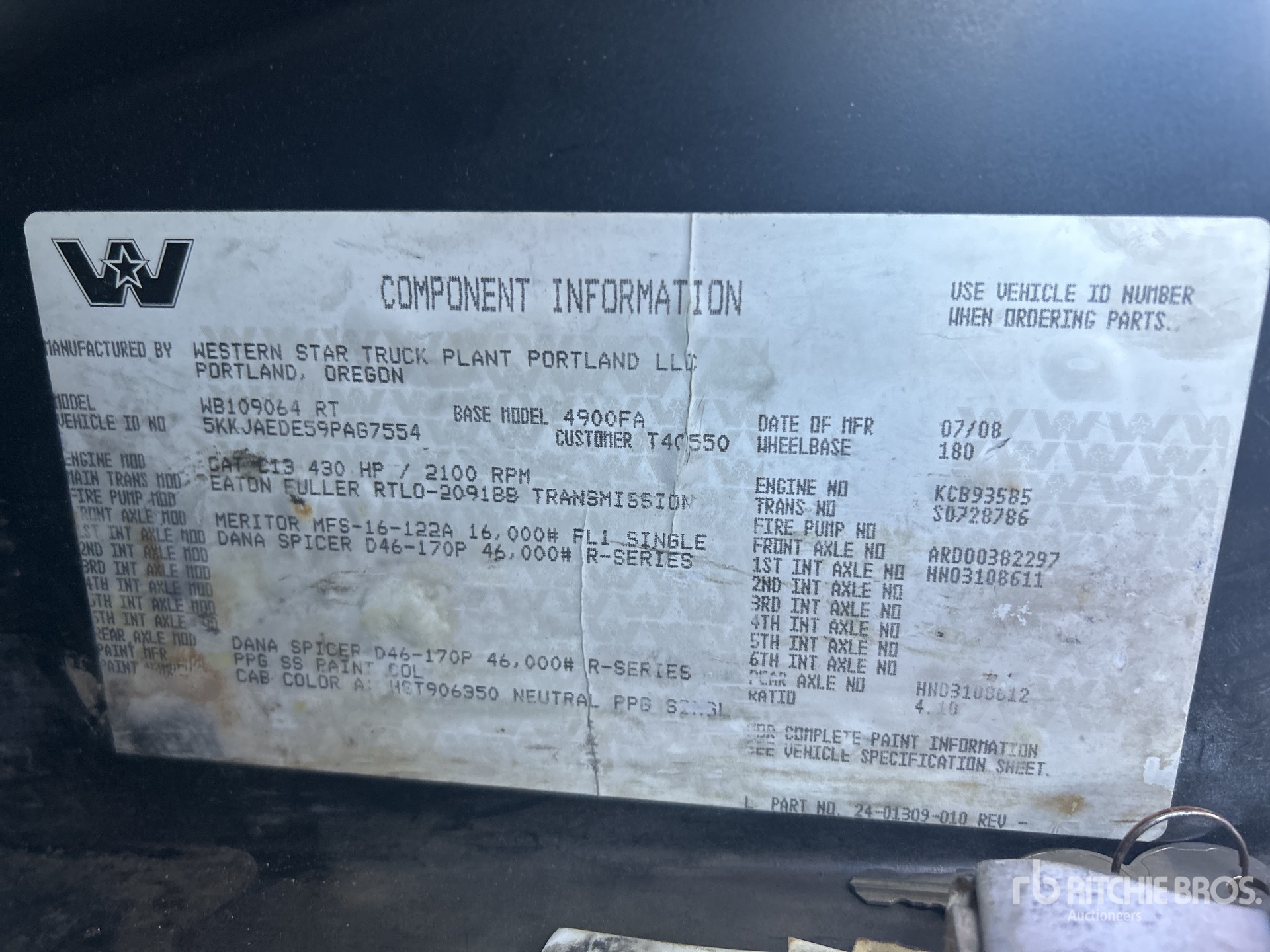 2008 Western Star 4800FX