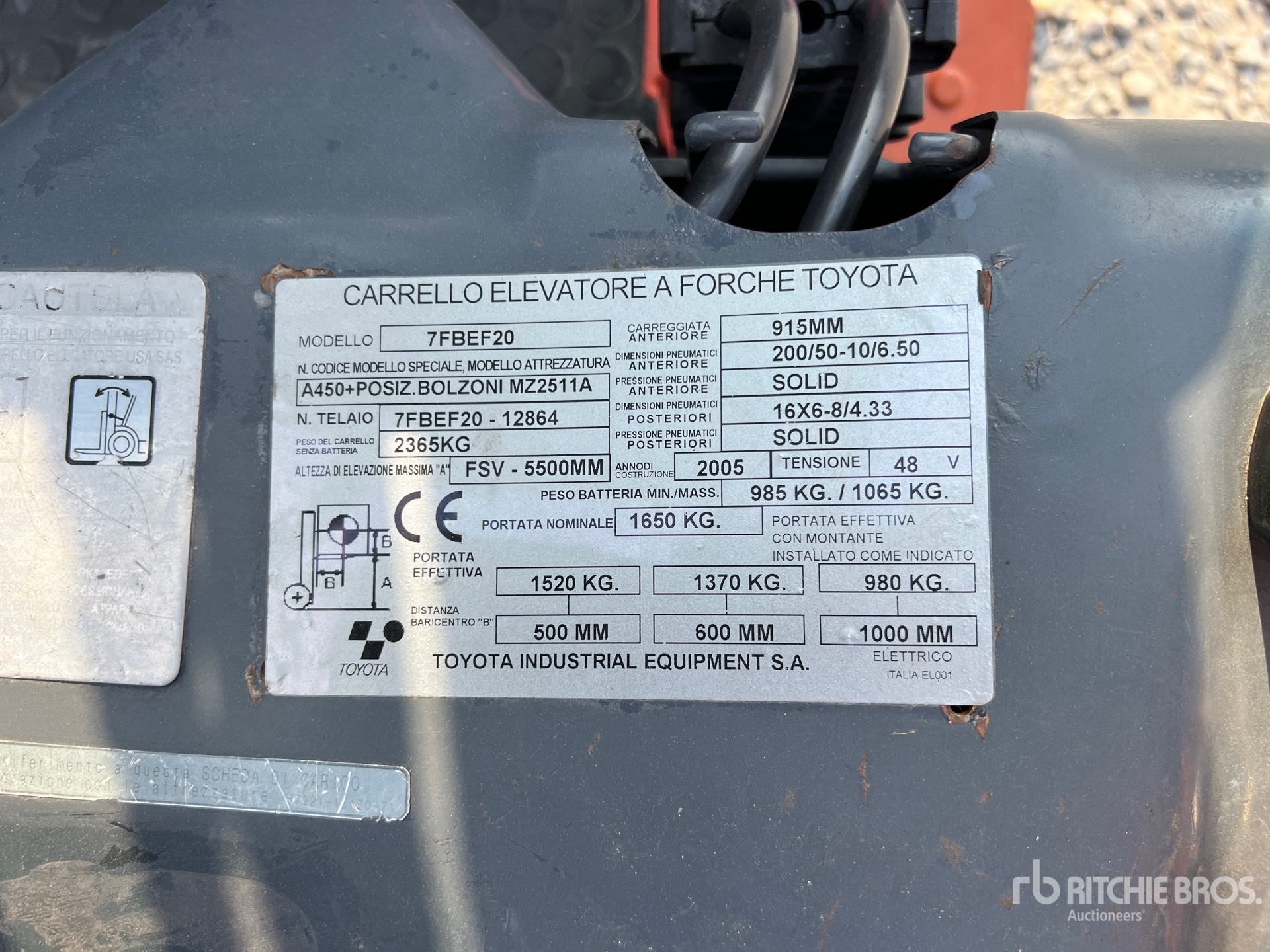 2005 Toyota 7FBEF20