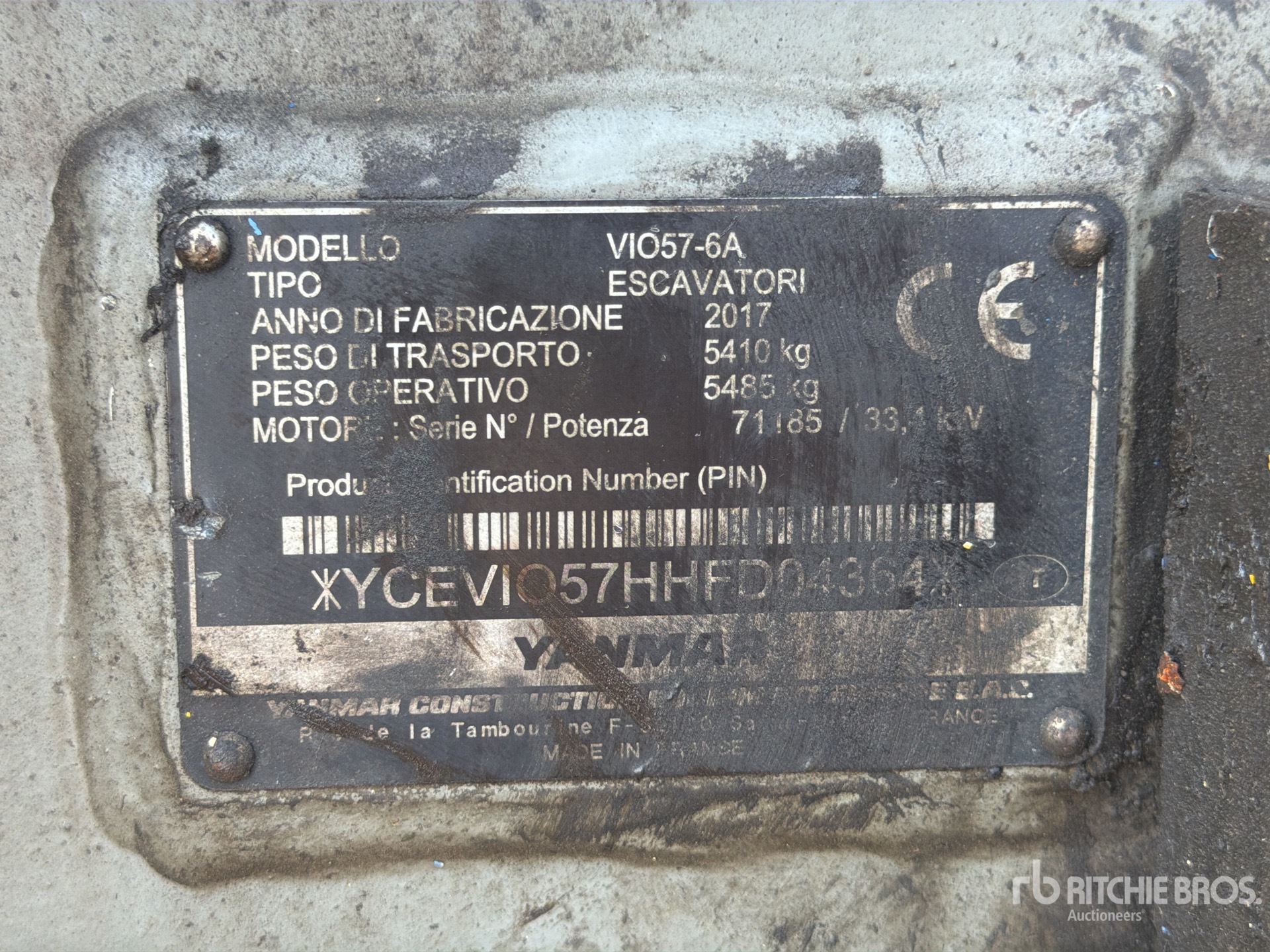 2017 Yanmar VIO57 -6A