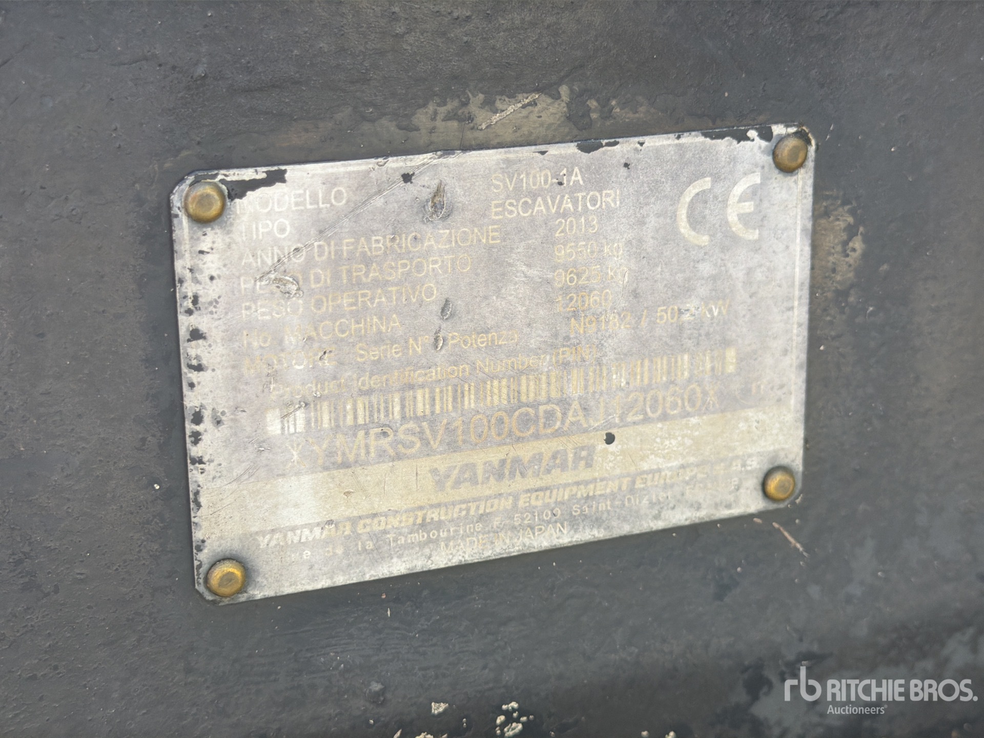 2013 Yanmar SV 100- 1A