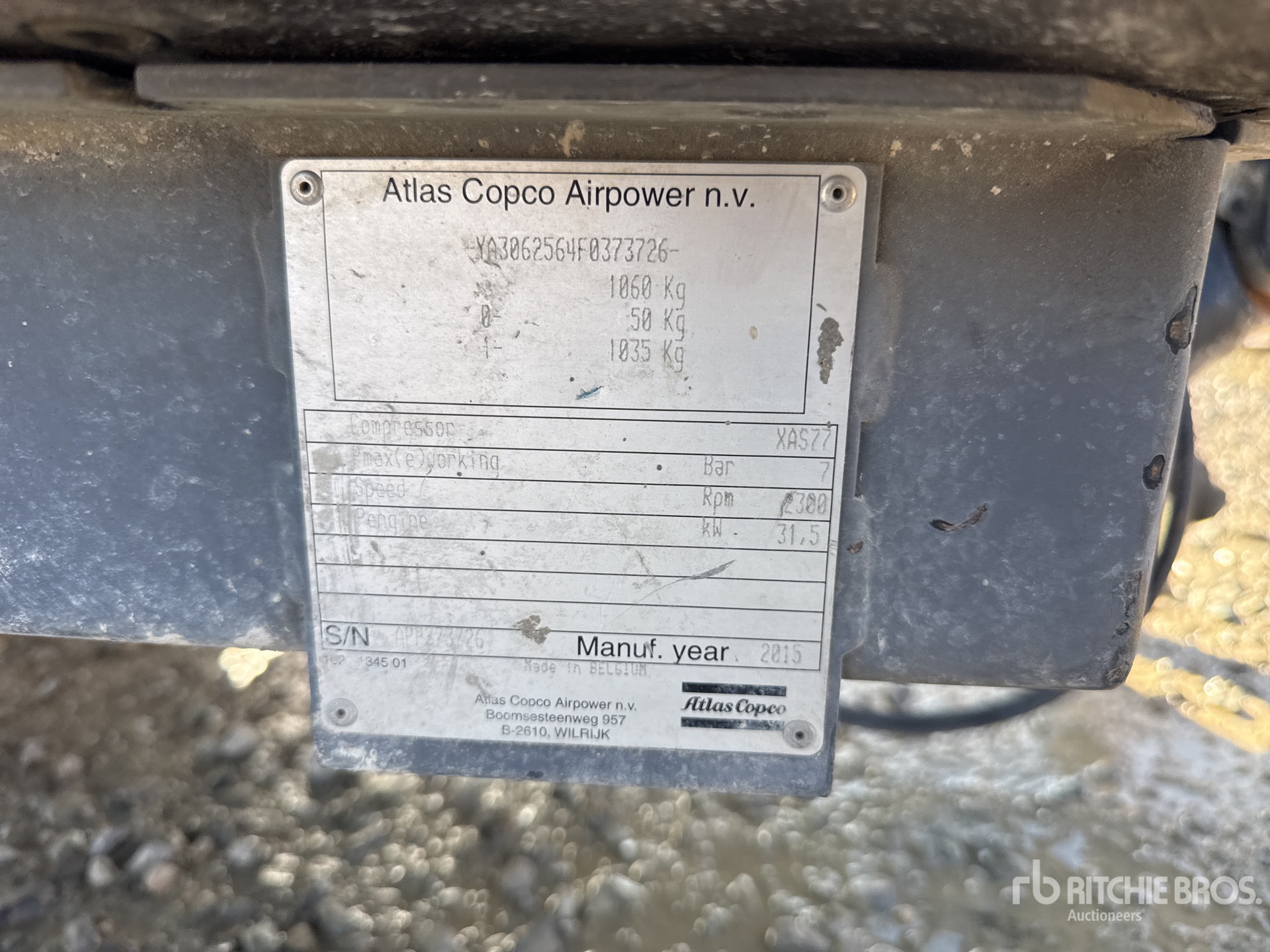 2015 Atlas Copco XAS77DD