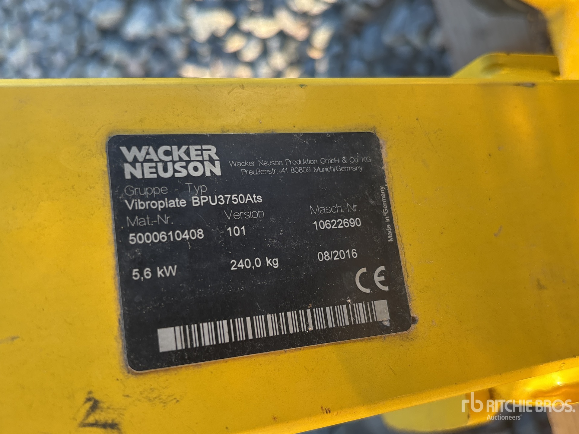 2016 Wacker Neuson BPU3750ATS