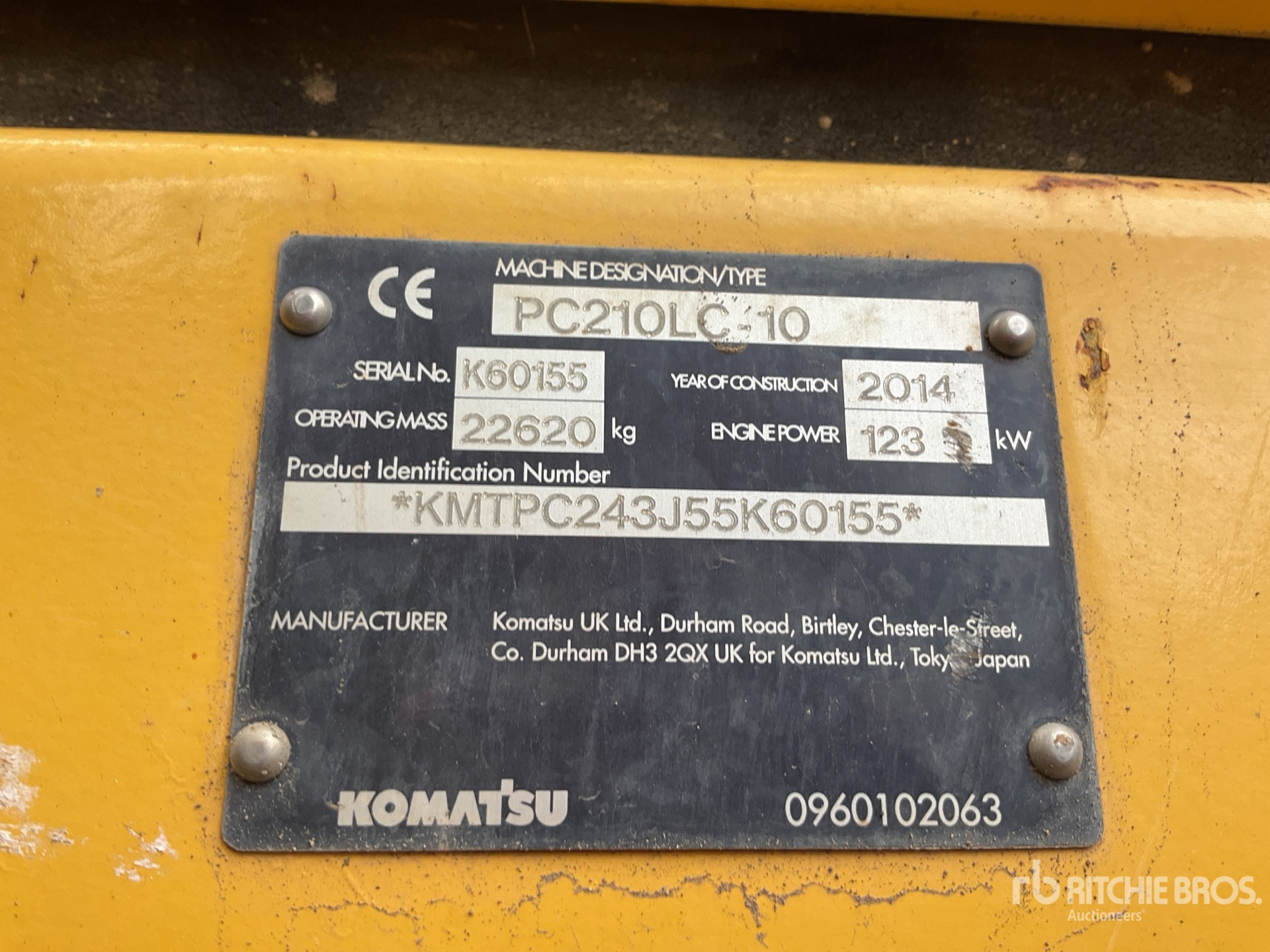 2014 Komatsu PC210LC-10