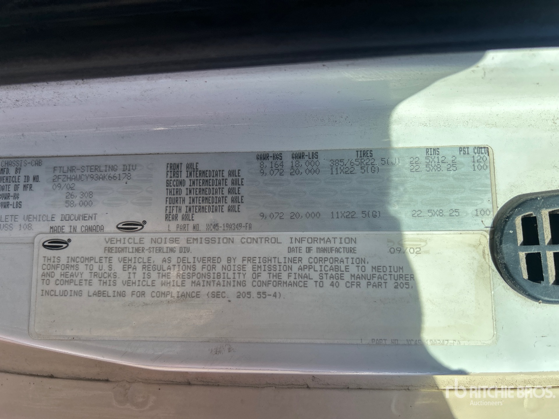 2003 Sterling L8500
