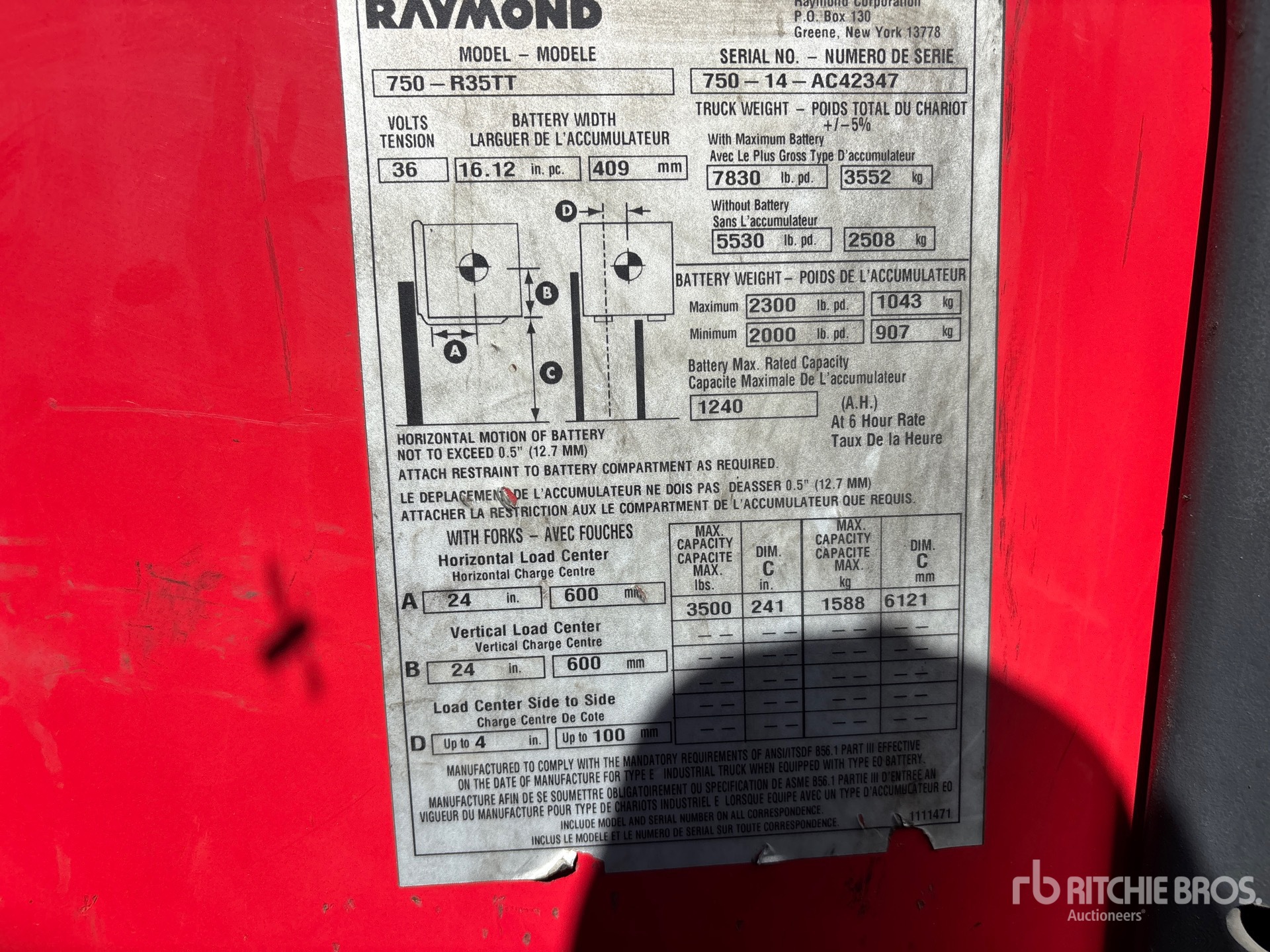 2014 Raymond 750-35TT