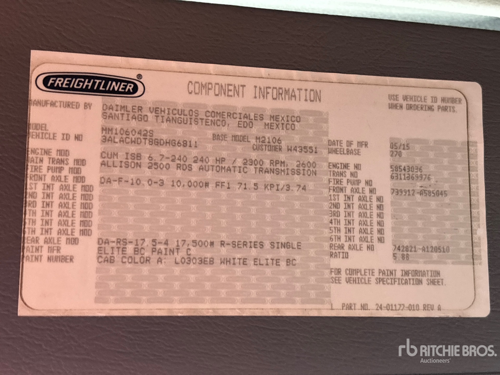 2016 Freightliner M2 106