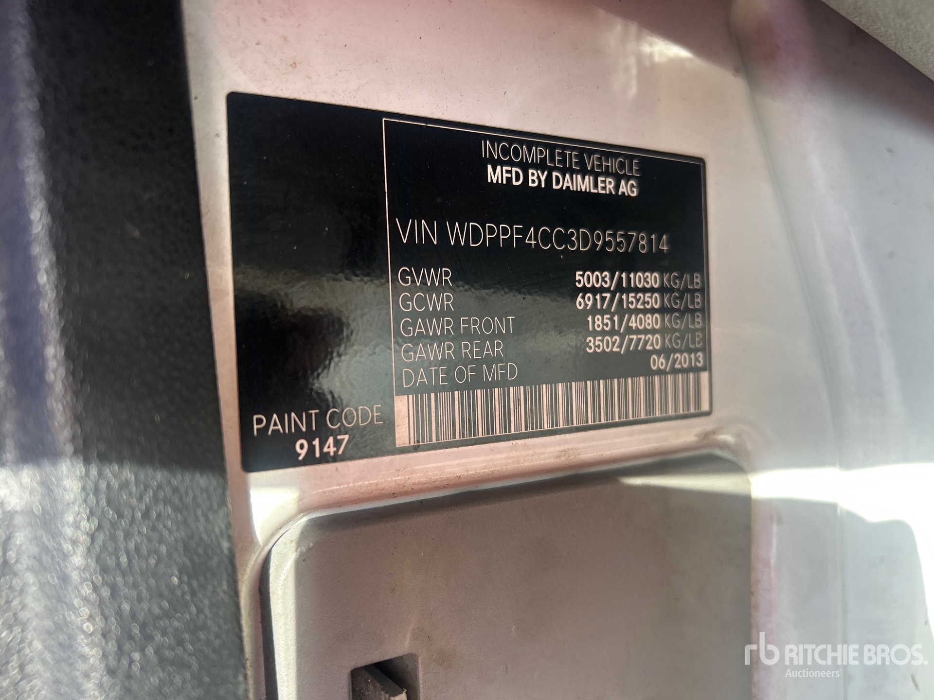 Photo of 2013 Mercedes-Benz SPRINTER 3500