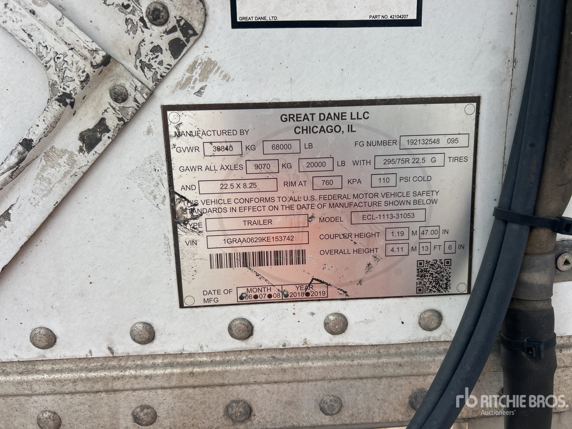 2019 Great Dane ECM-1113-31053