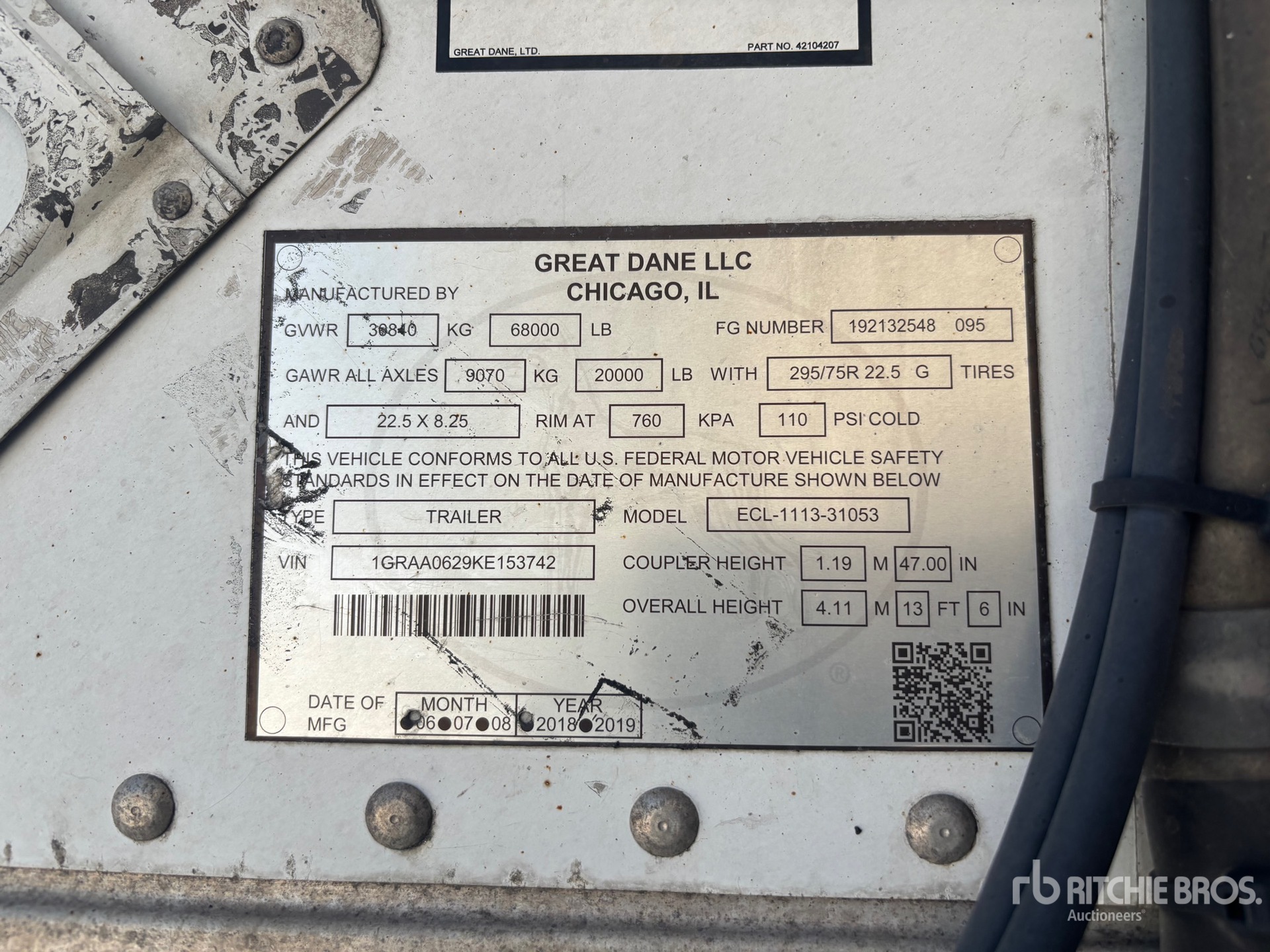 2019 Great Dane ECM-1113-31053