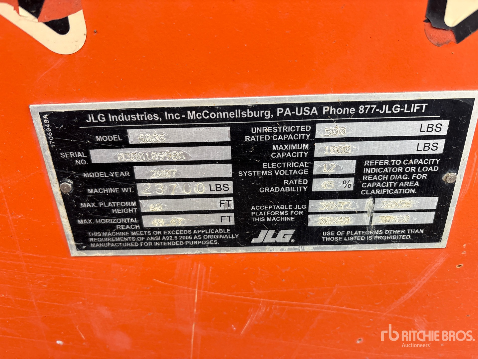 2007 JLG 600S