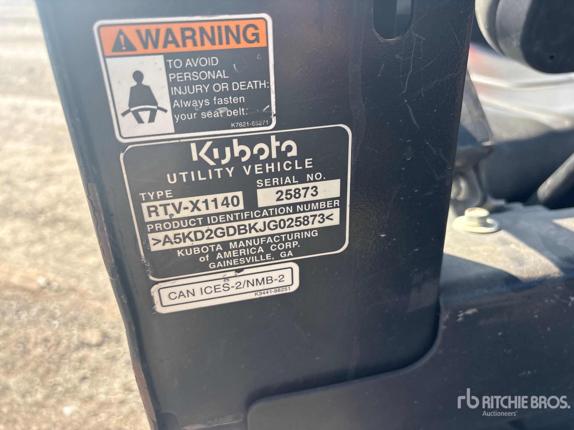 2018 Kubota RTV-X1140