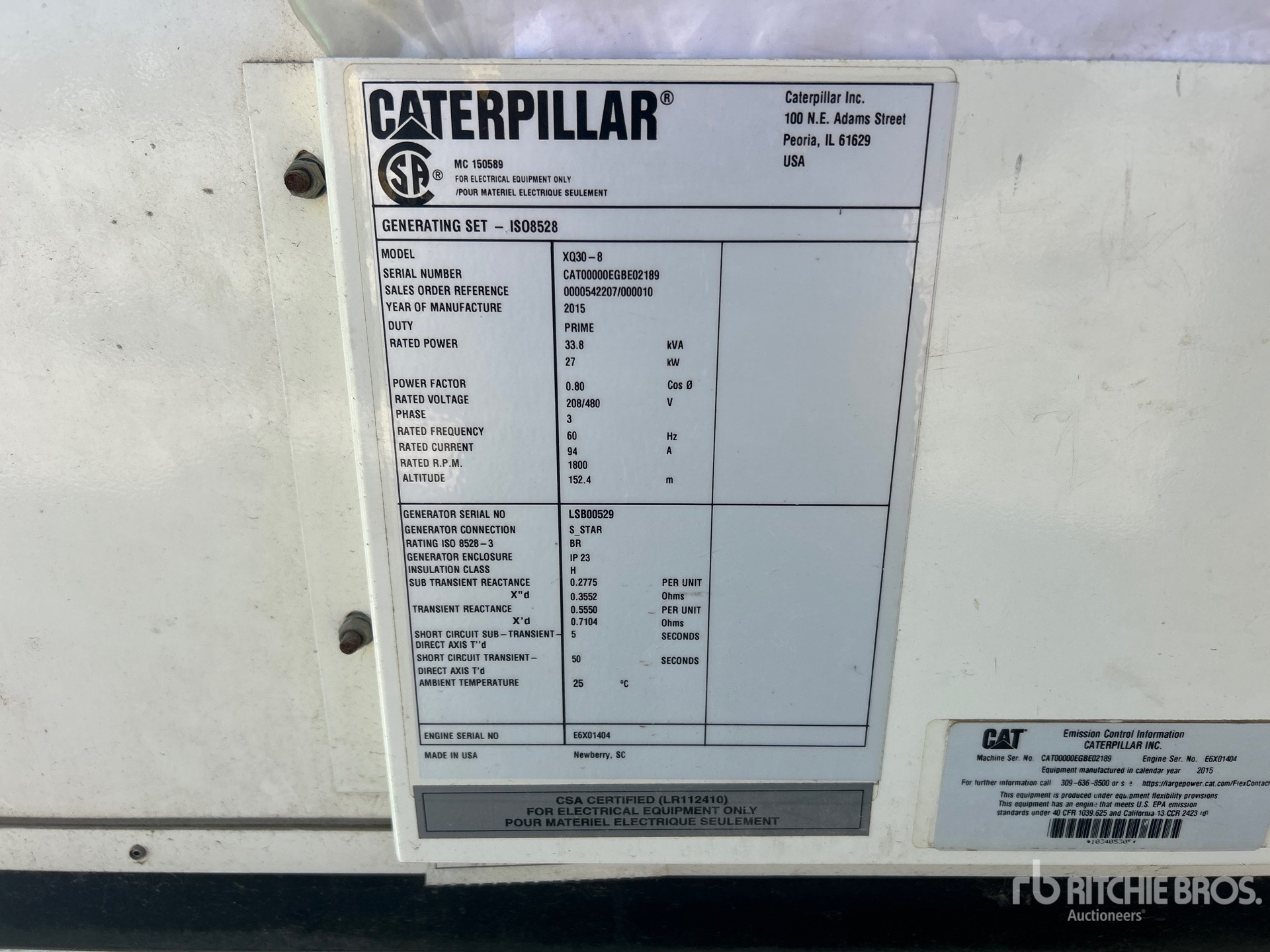 2015 Caterpillar XQ-30