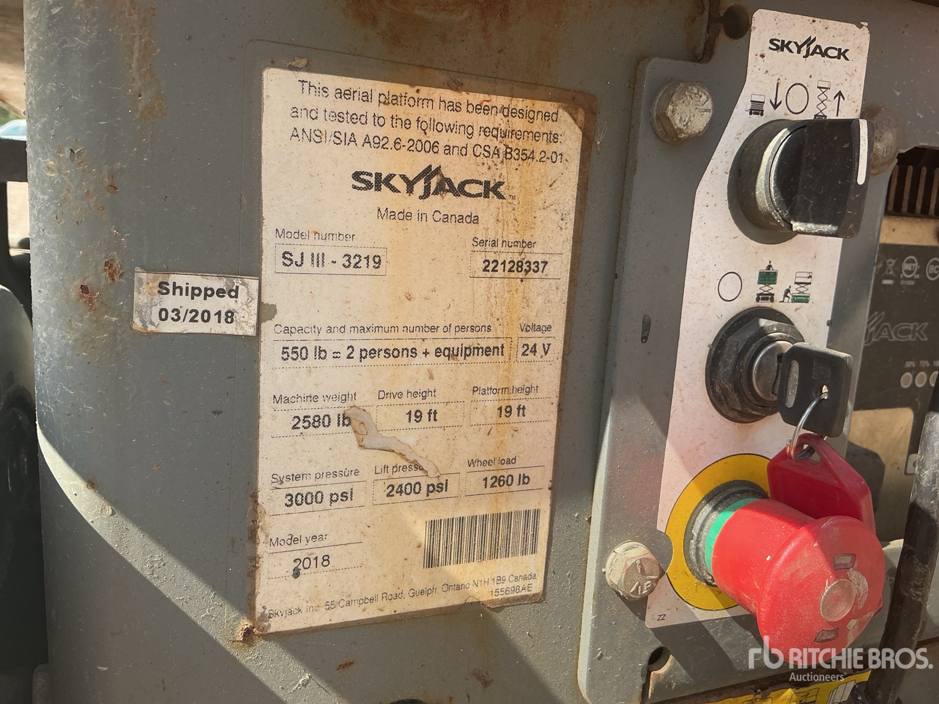 2018 Skyjack SJIII3219