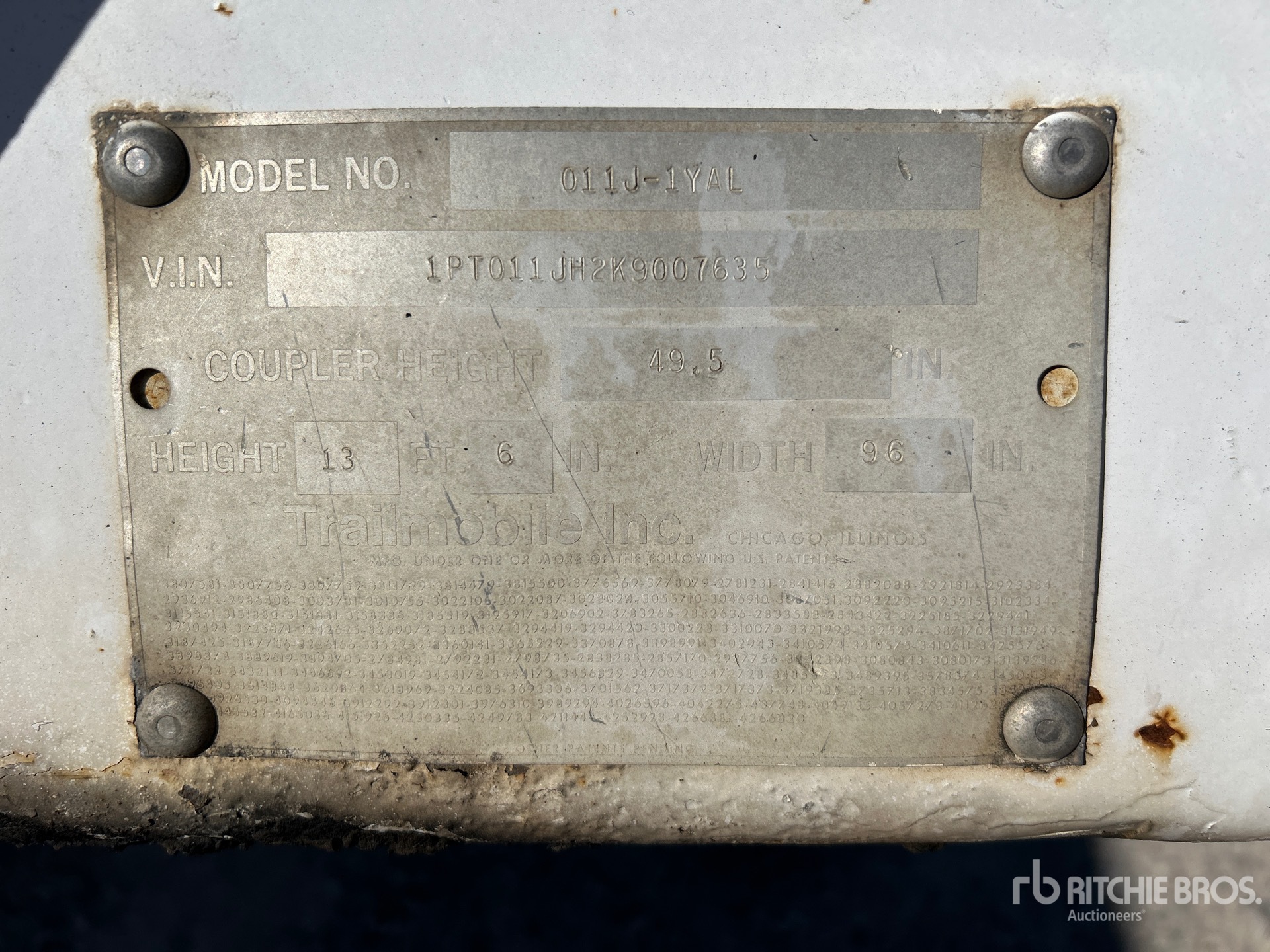 1989 Trailmobile 011J-1YAL