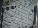 General Appearance with Refrigeration Unit Serial Number
