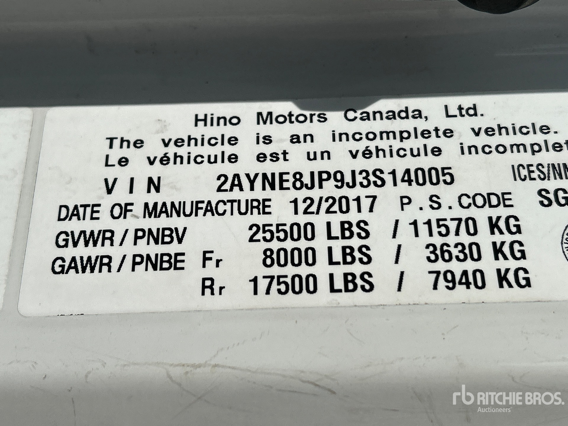 2018 Hino 258