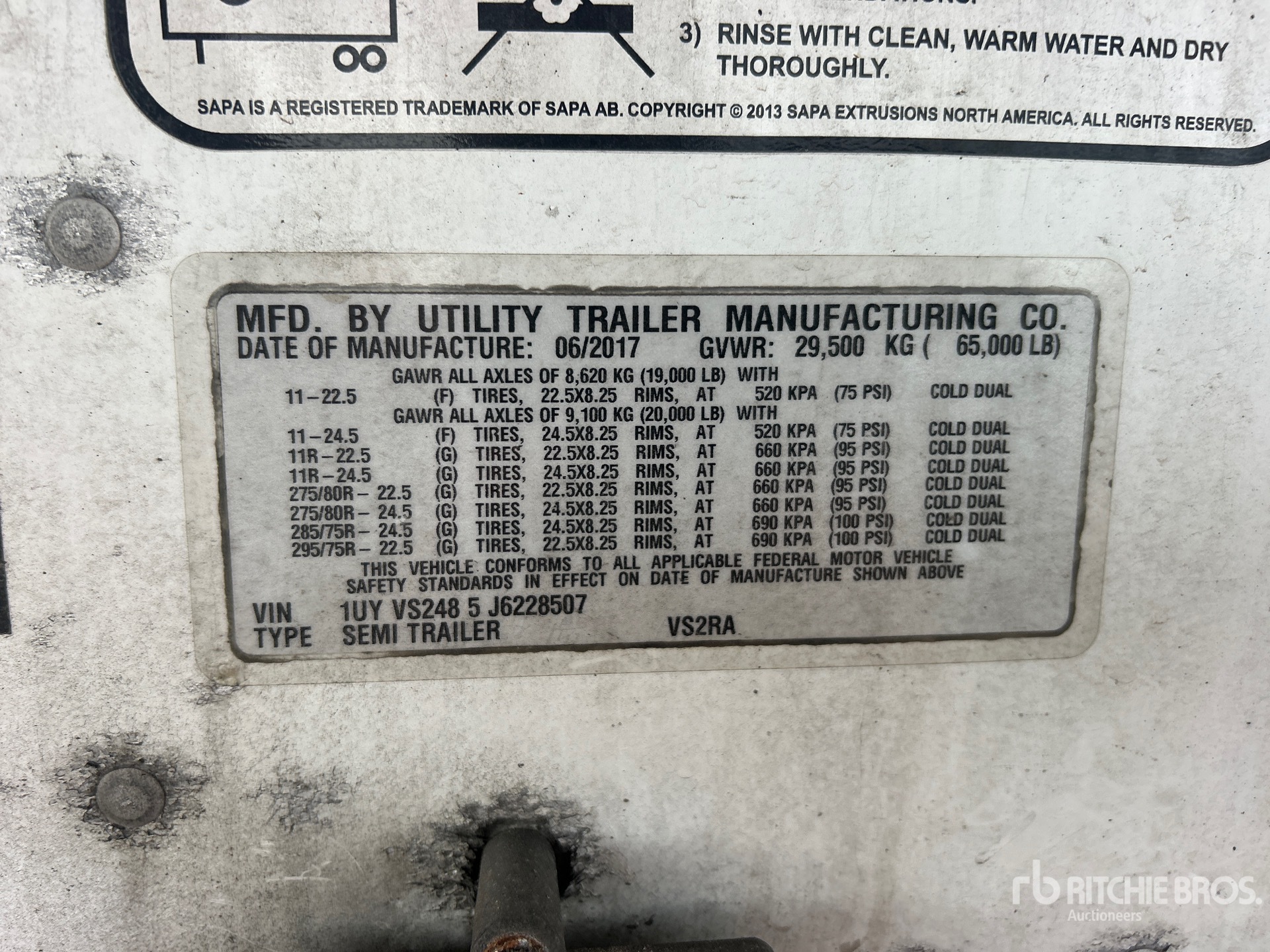2018 Utility VS2RA