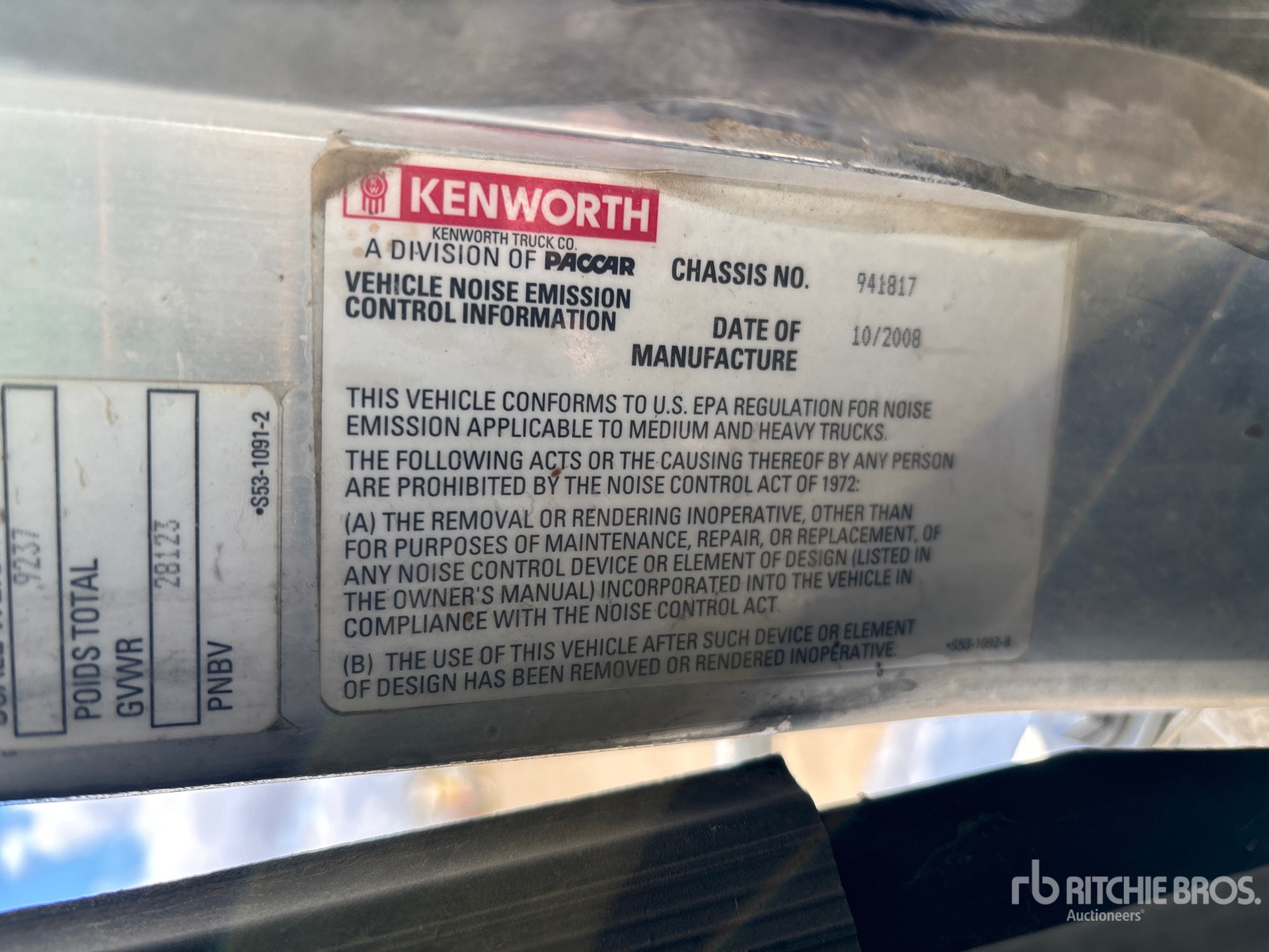 2009 Kenworth T800