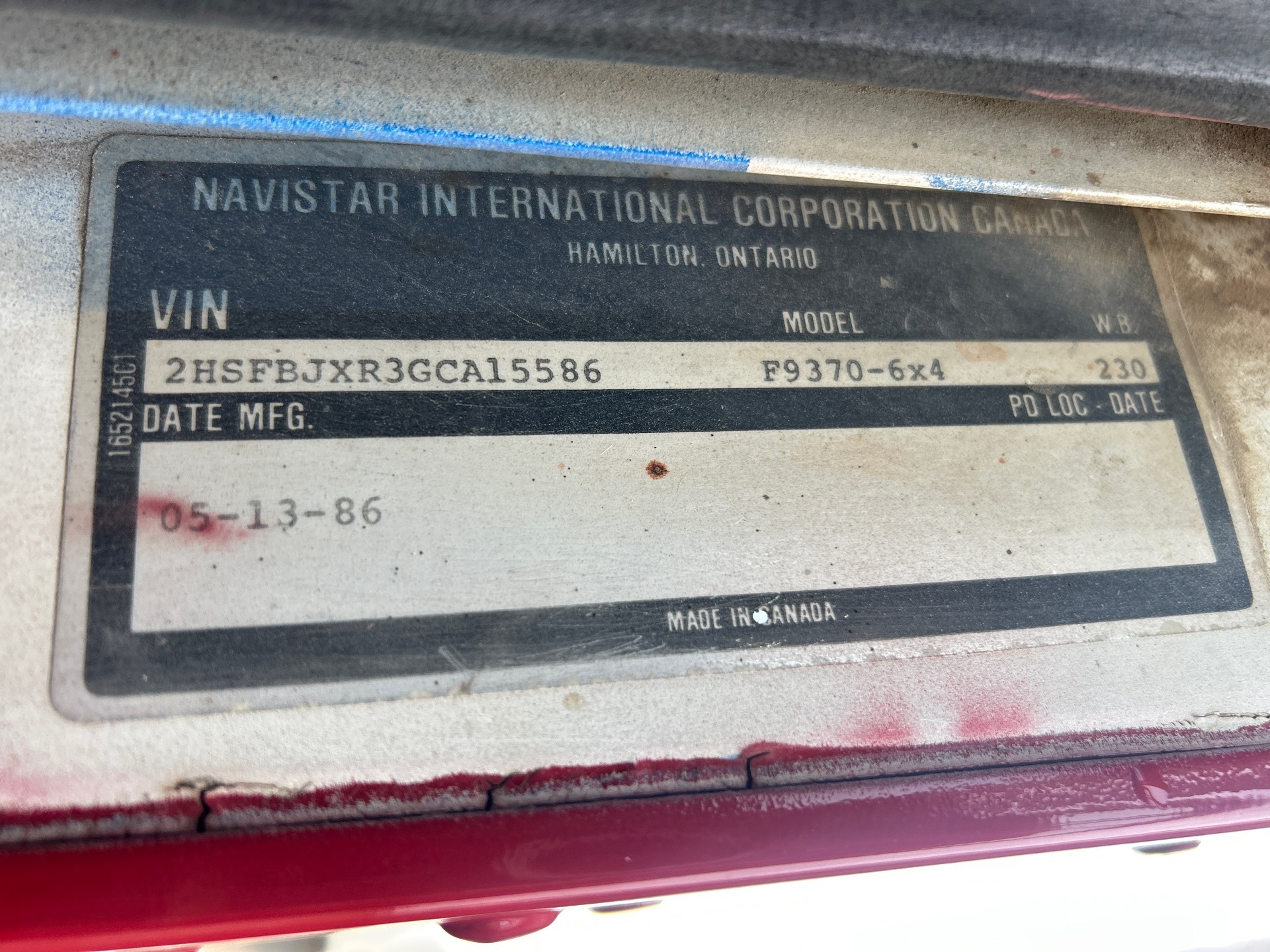 1986 International F9370