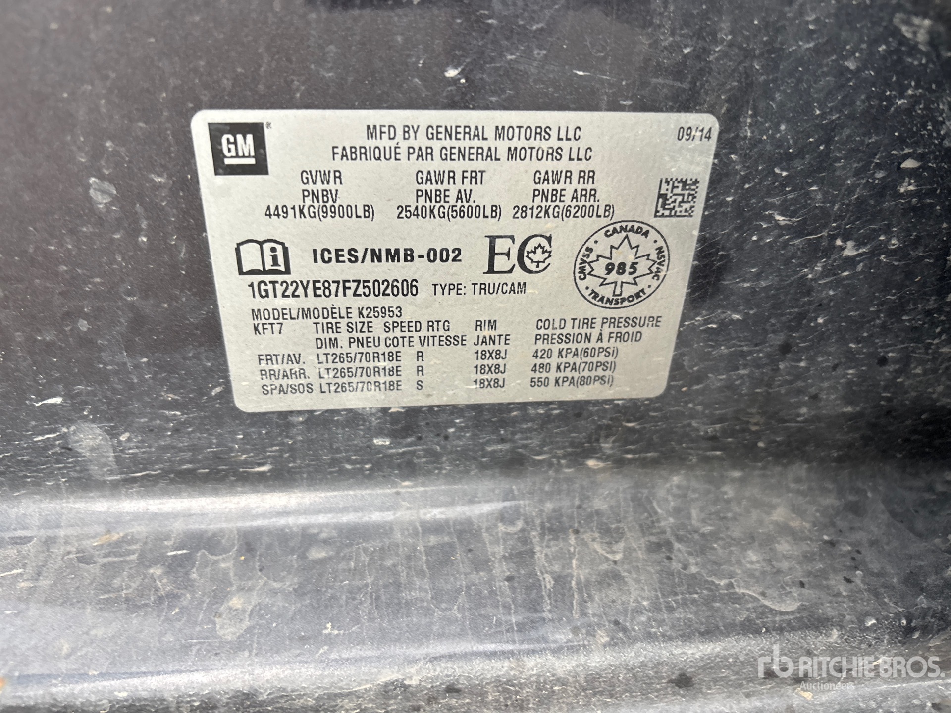 2015 GMC SIERRA 2500