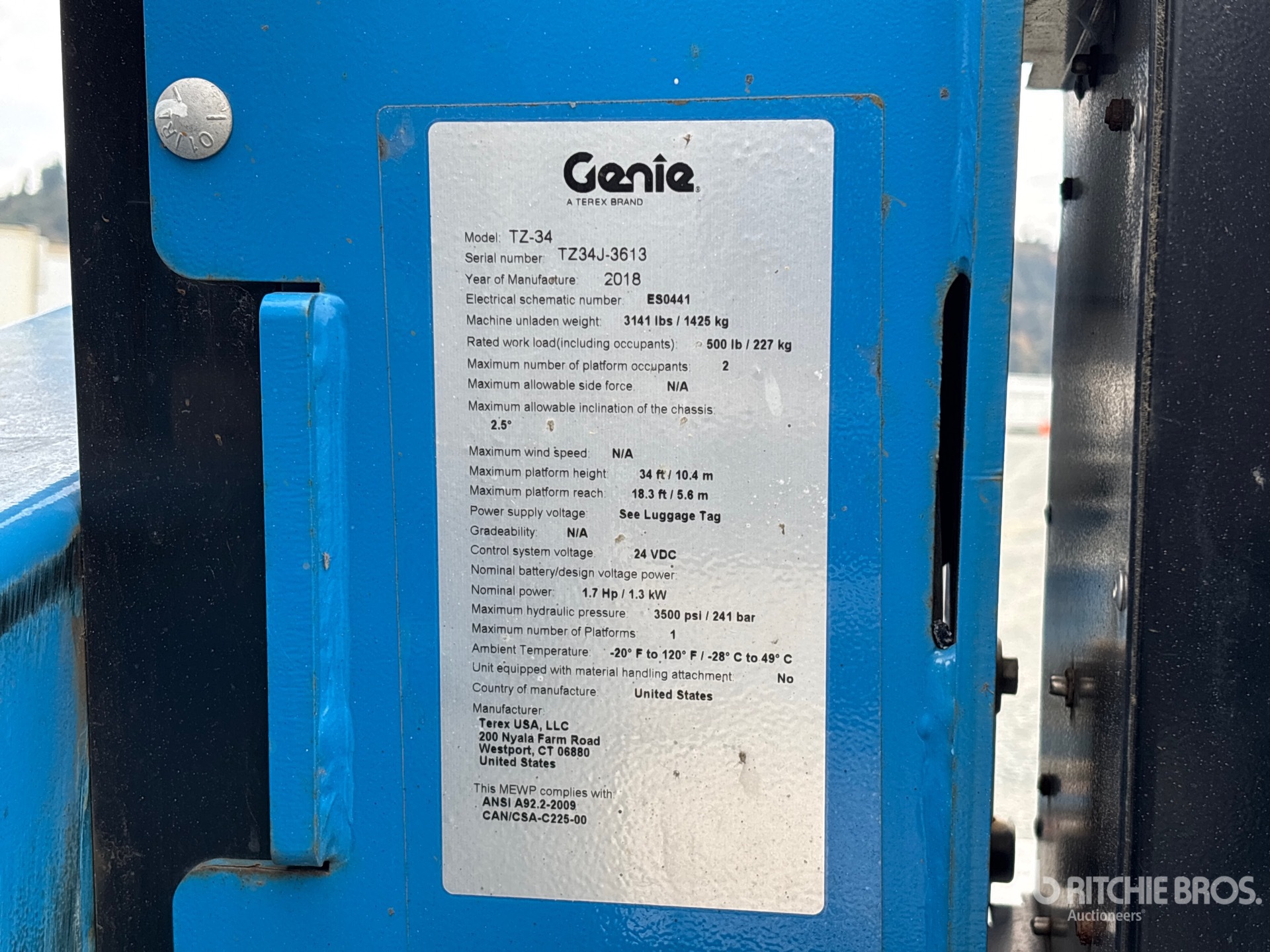 2018 Genie TZ-34