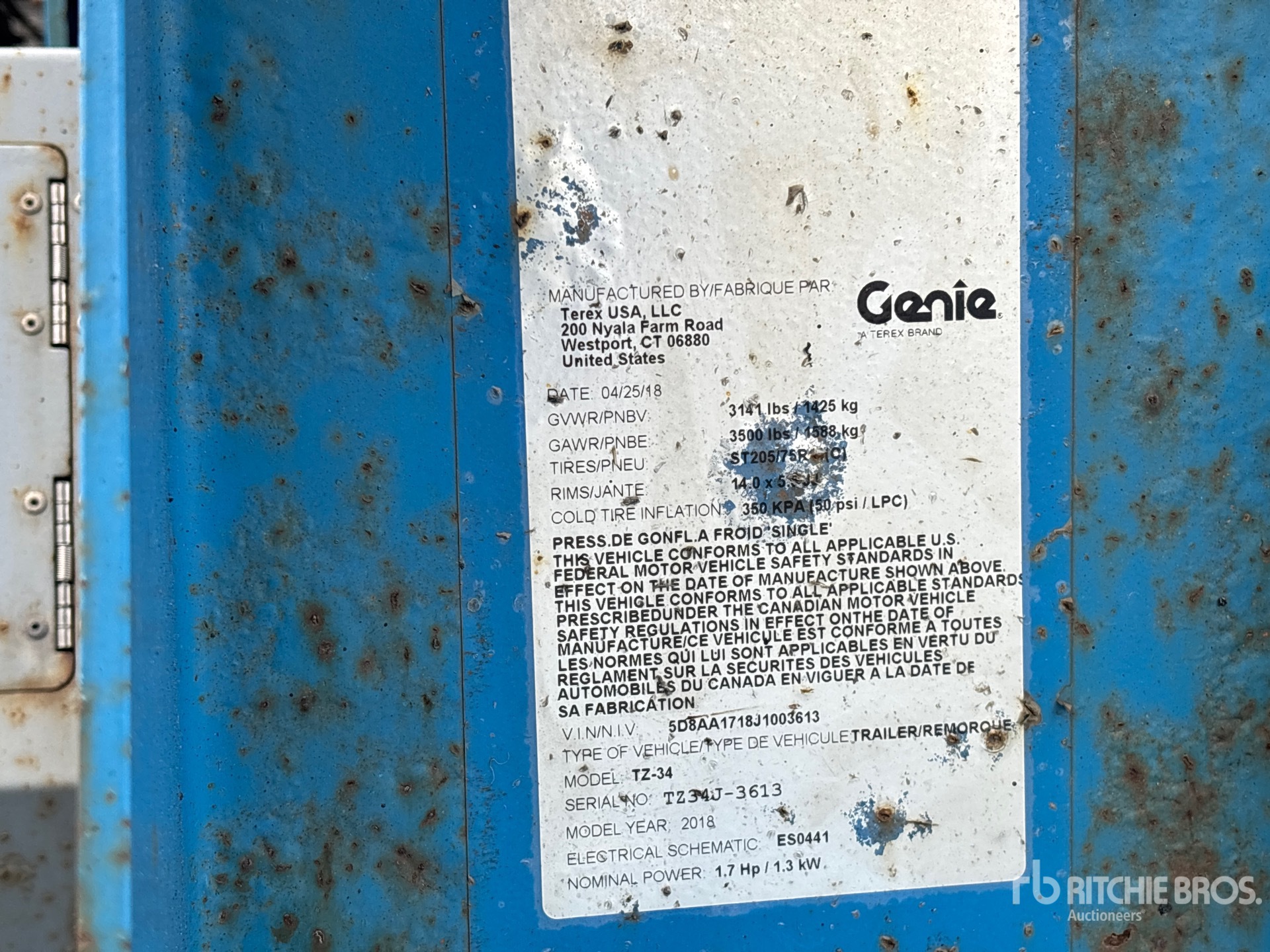 2018 Genie TZ-34