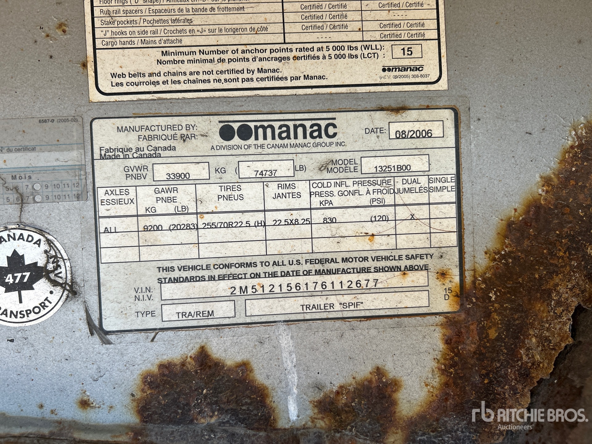 2007 Manac 51 ft T/A