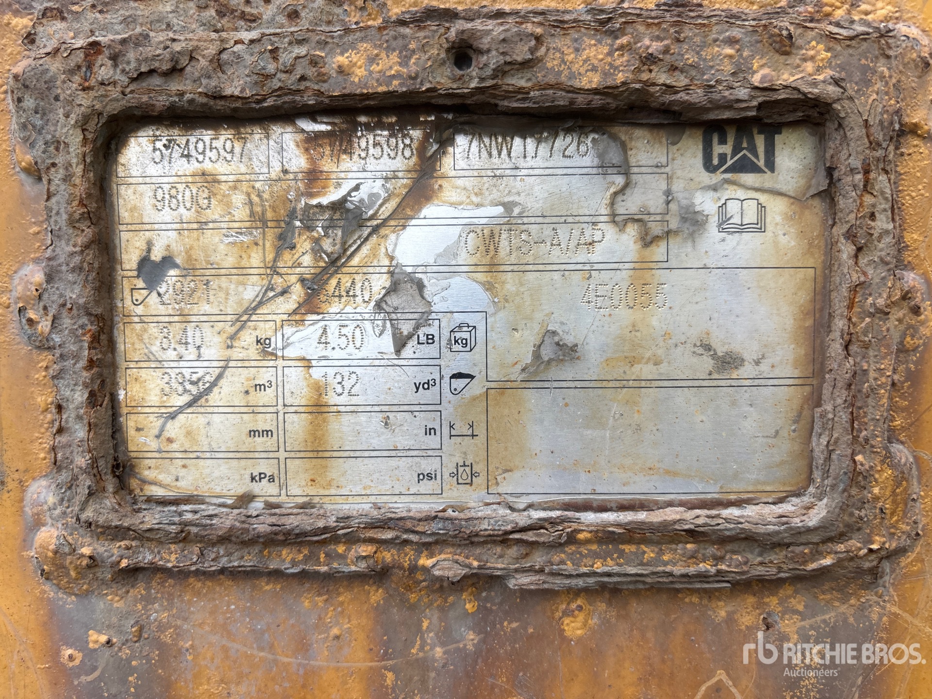 Caterpillar 132 in 4.5 cyd - Fits Cat 980G