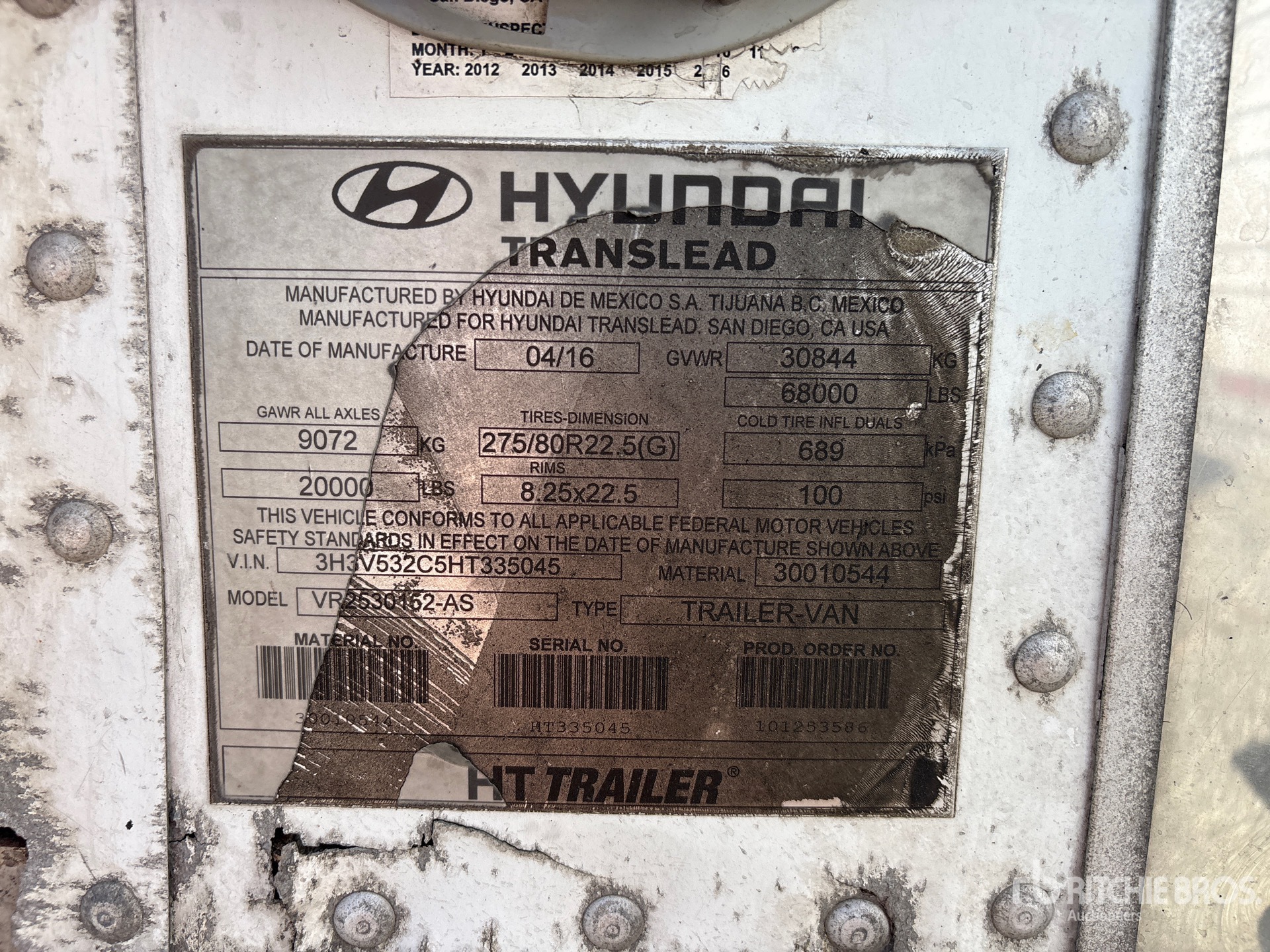 2017 Hyundai VR2530152-AS