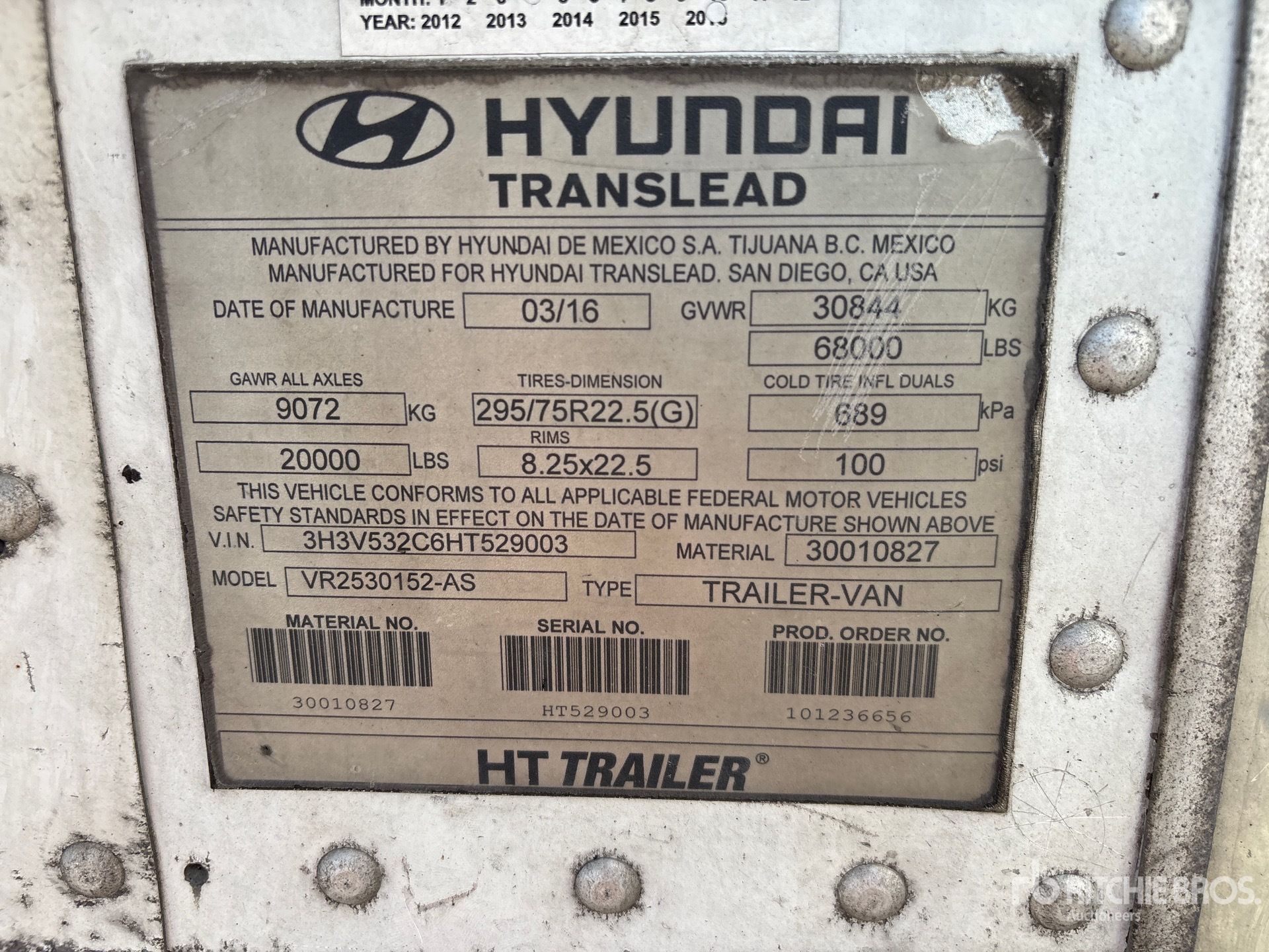 2017 Hyundai VR2530152-AS