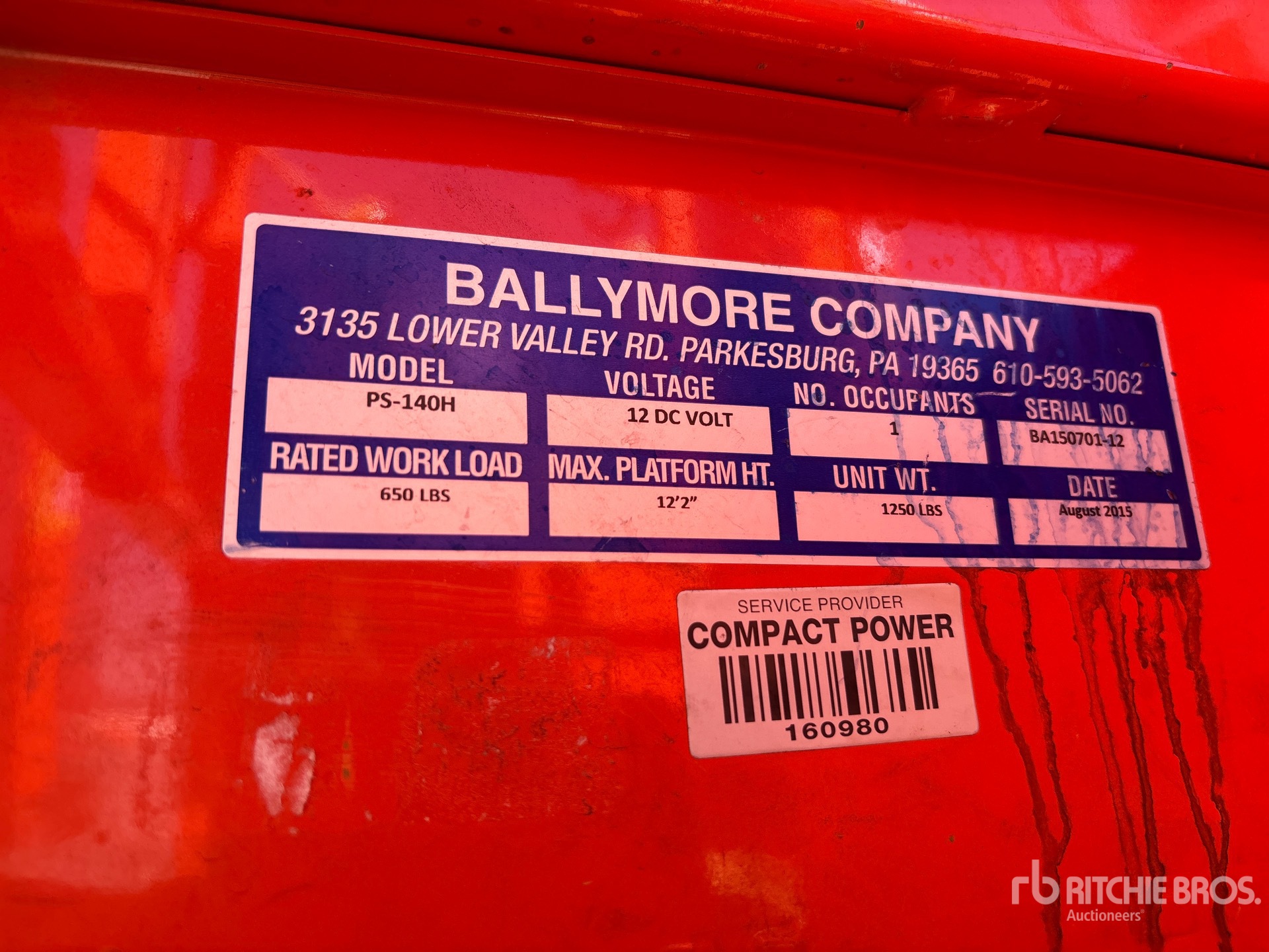 2015 Ballymore PS-140H