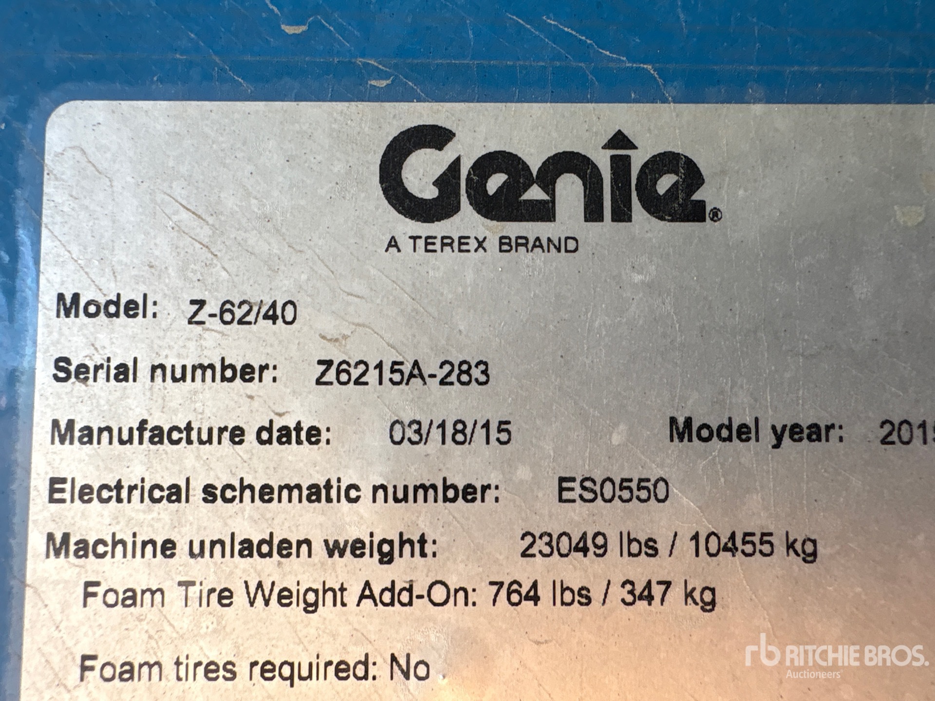2015 Genie Z-62/40