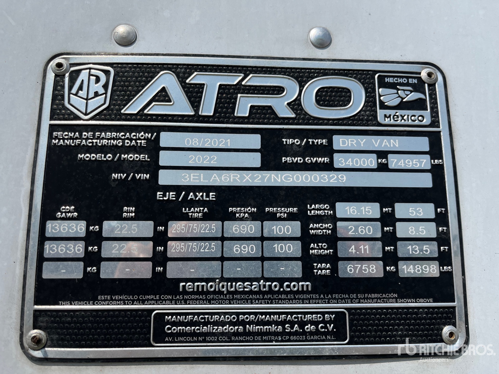 2022 Atro 53 FT X 102 IN T/A