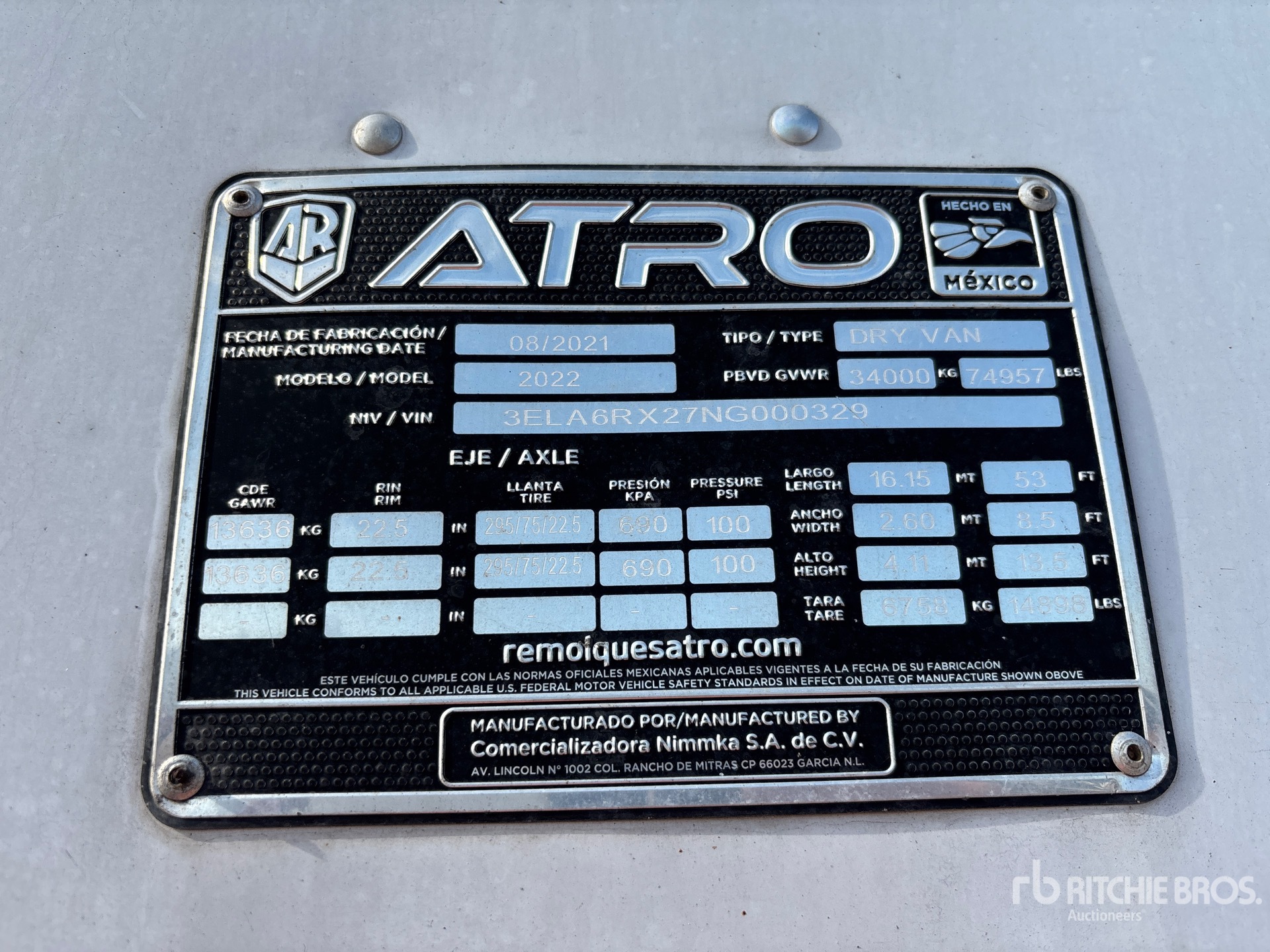2022 Atro 53 FT X 102 IN T/A