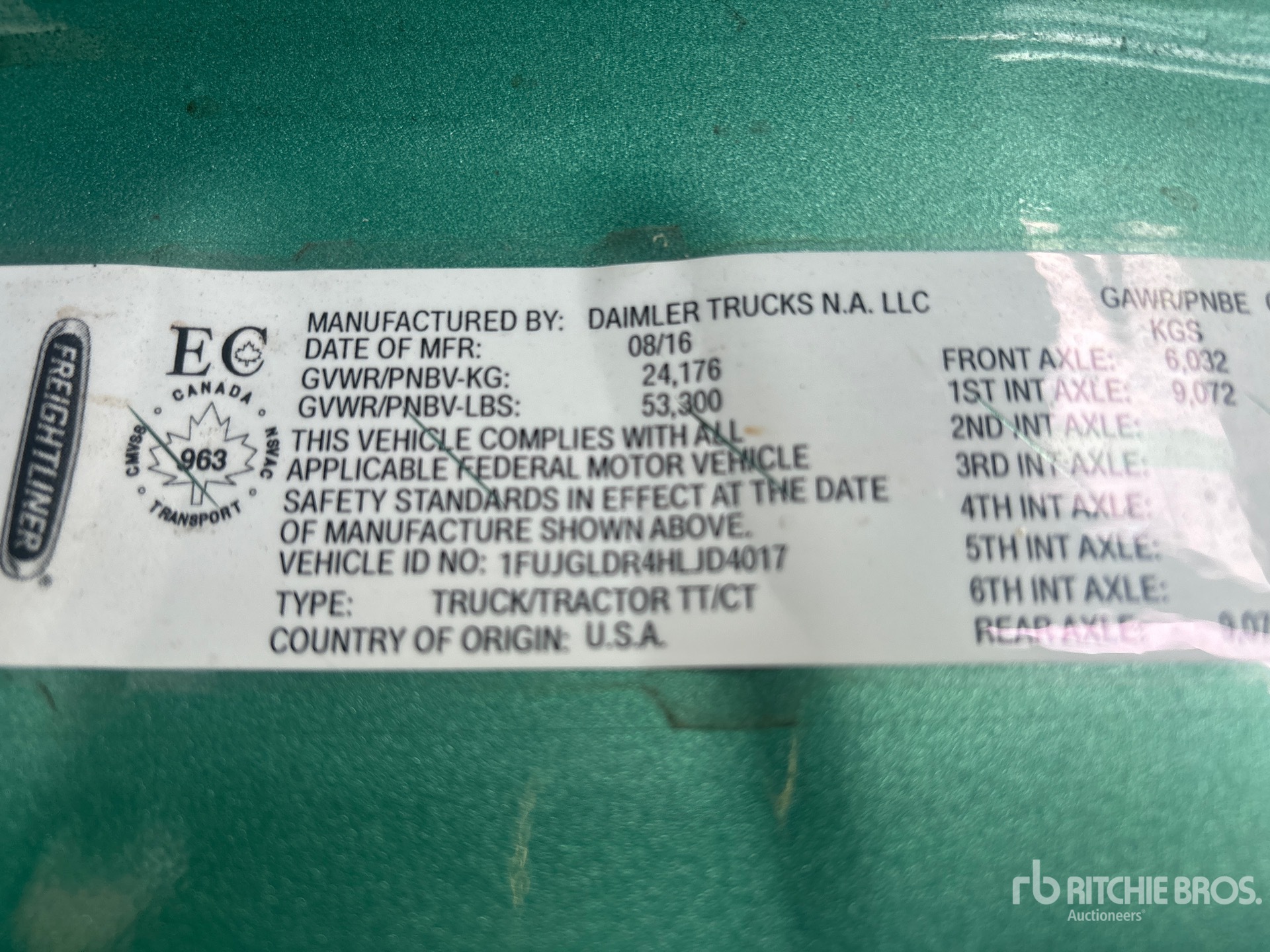 2017 Freightliner CASCADIA 125