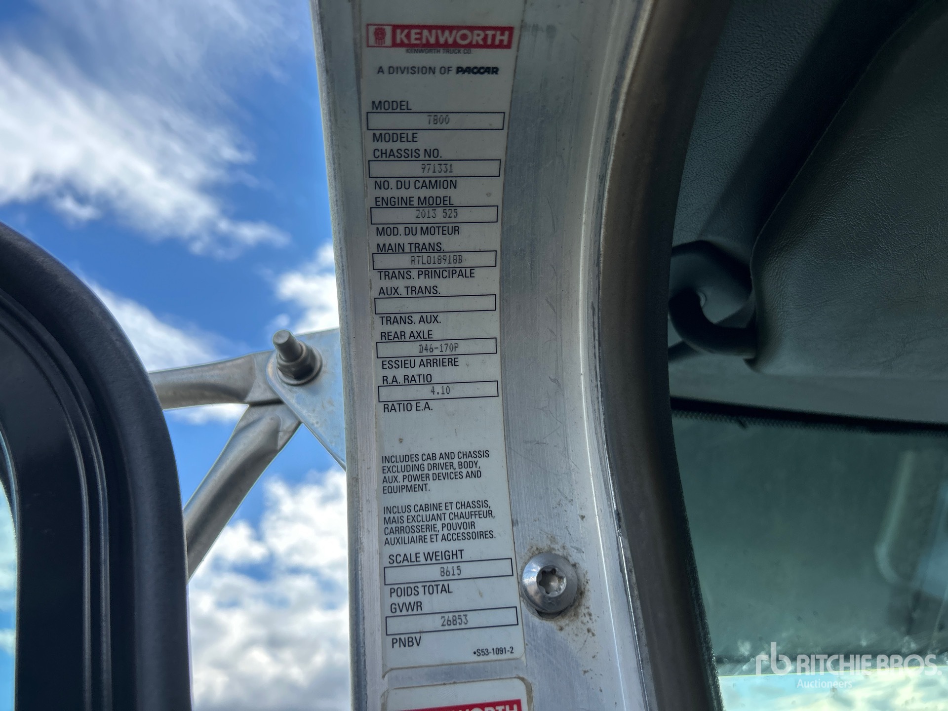 2015 Kenworth T800