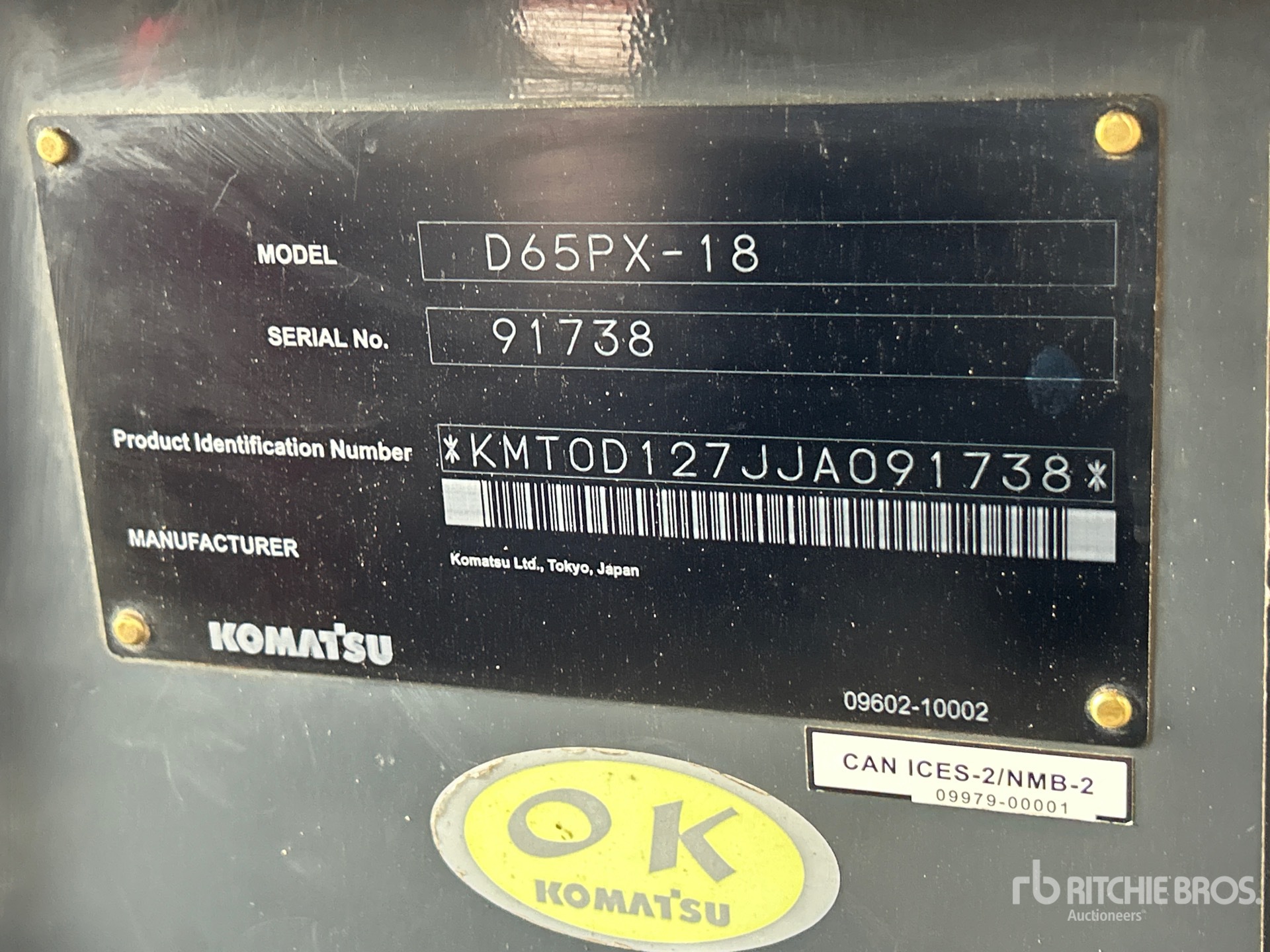 2019 Komatsu D65PX-18