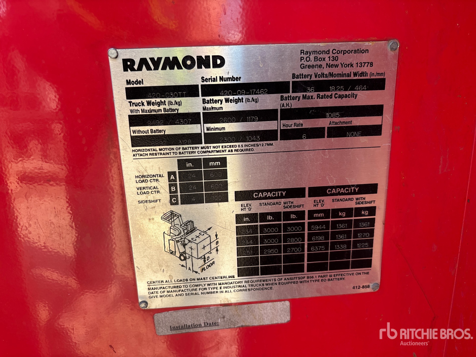 2009 Raymond 420-C30TT