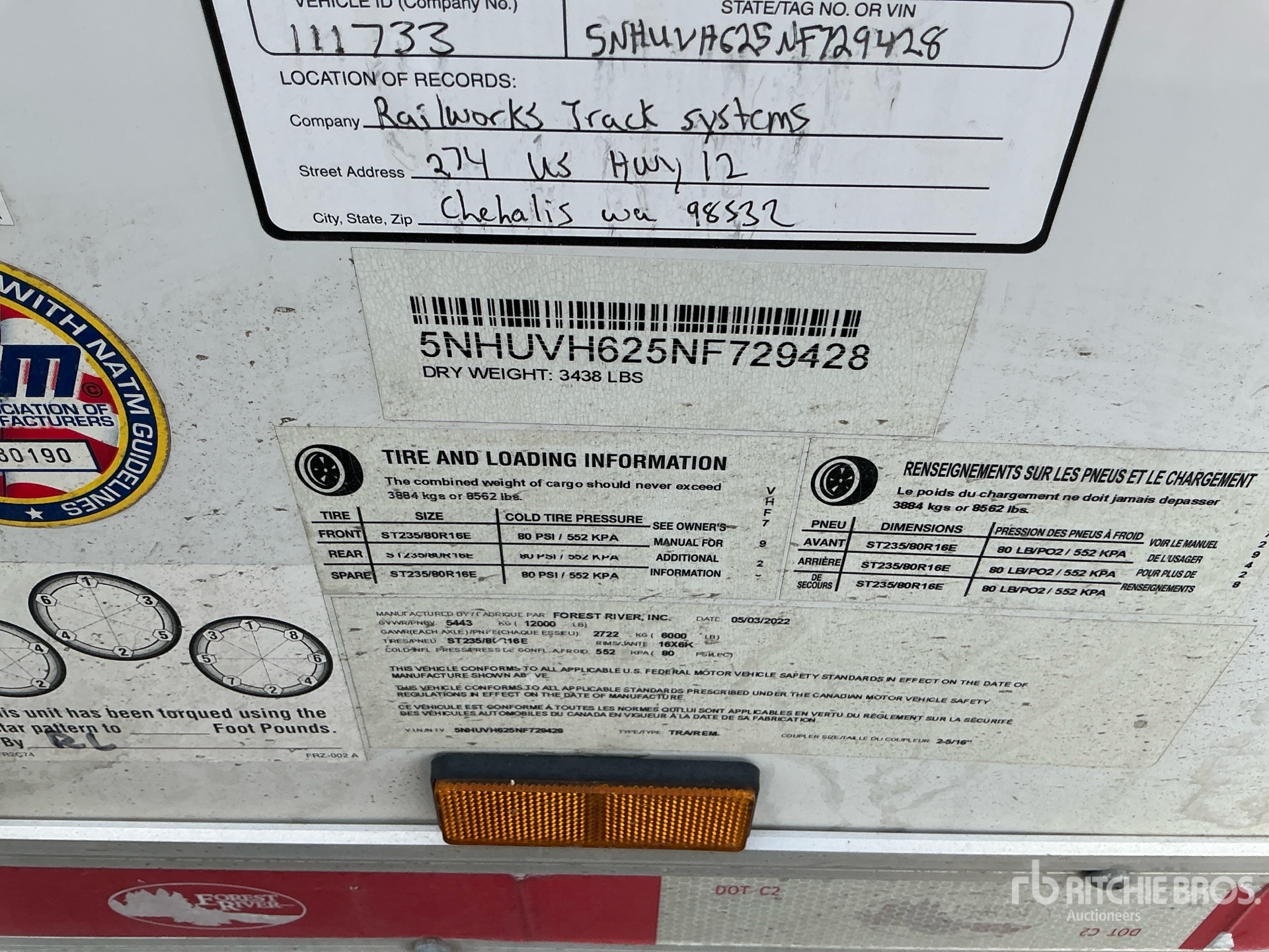 2022 Continental OSVHW816TA