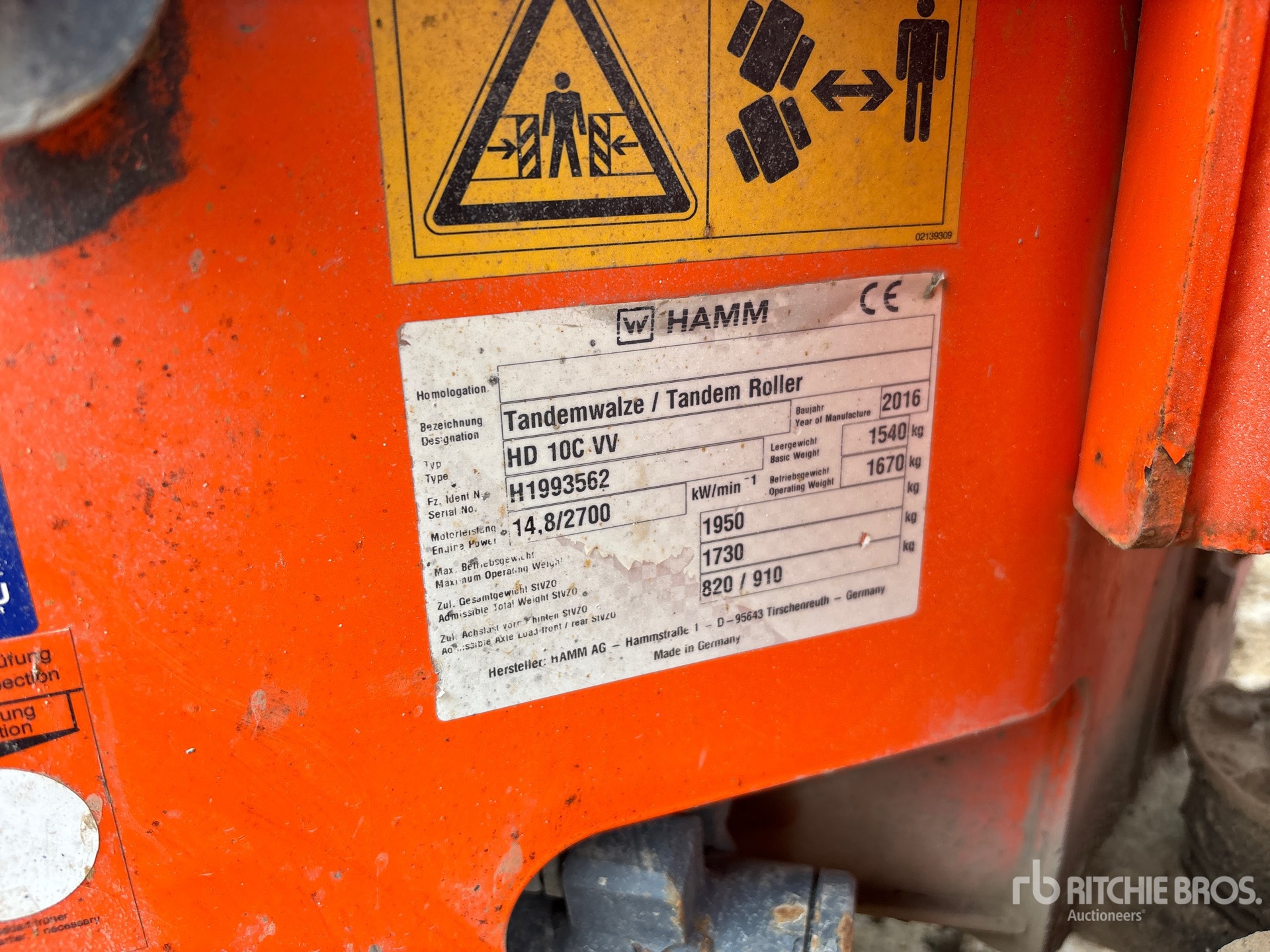 2016 Hamm HD10CVV