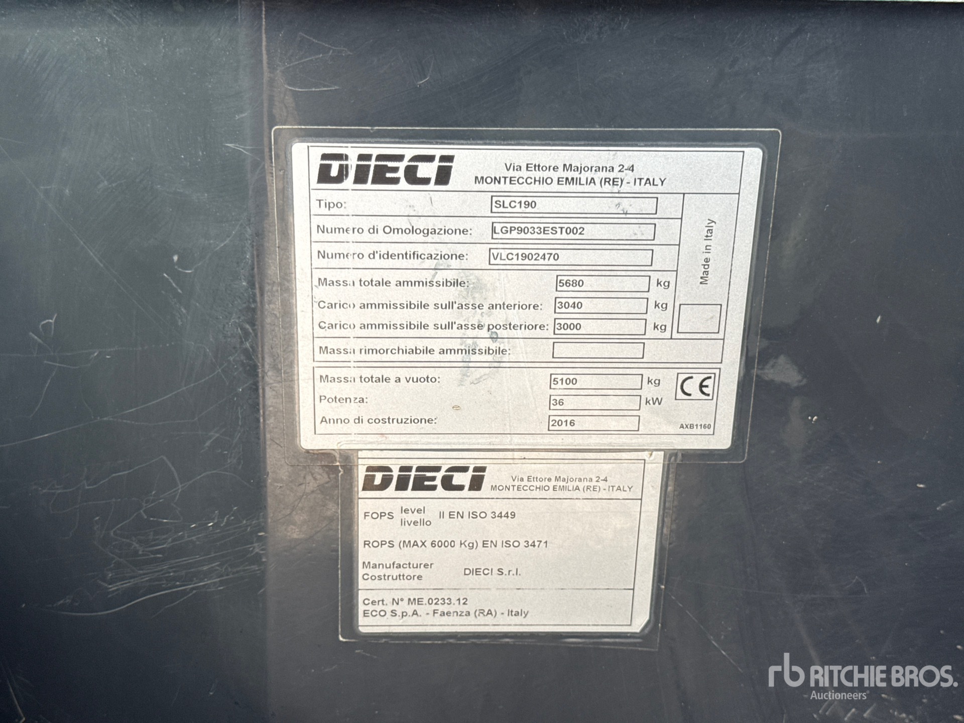 2016 Dieci APOLLO 25.6