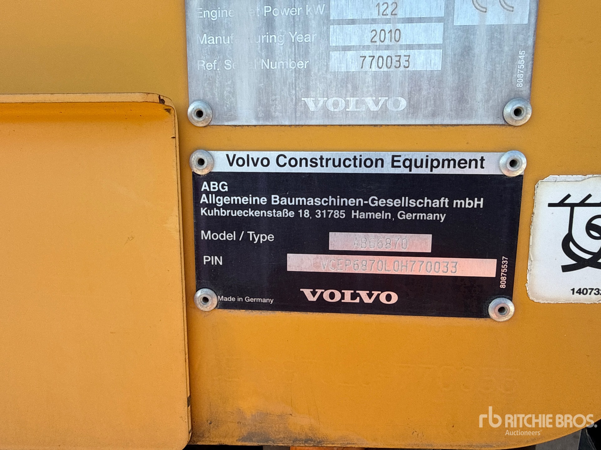 2010 Volvo ABG 6870