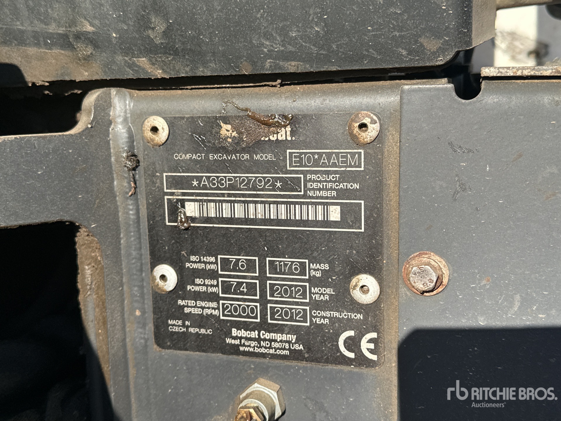 2012 Bobcat E10AAEM