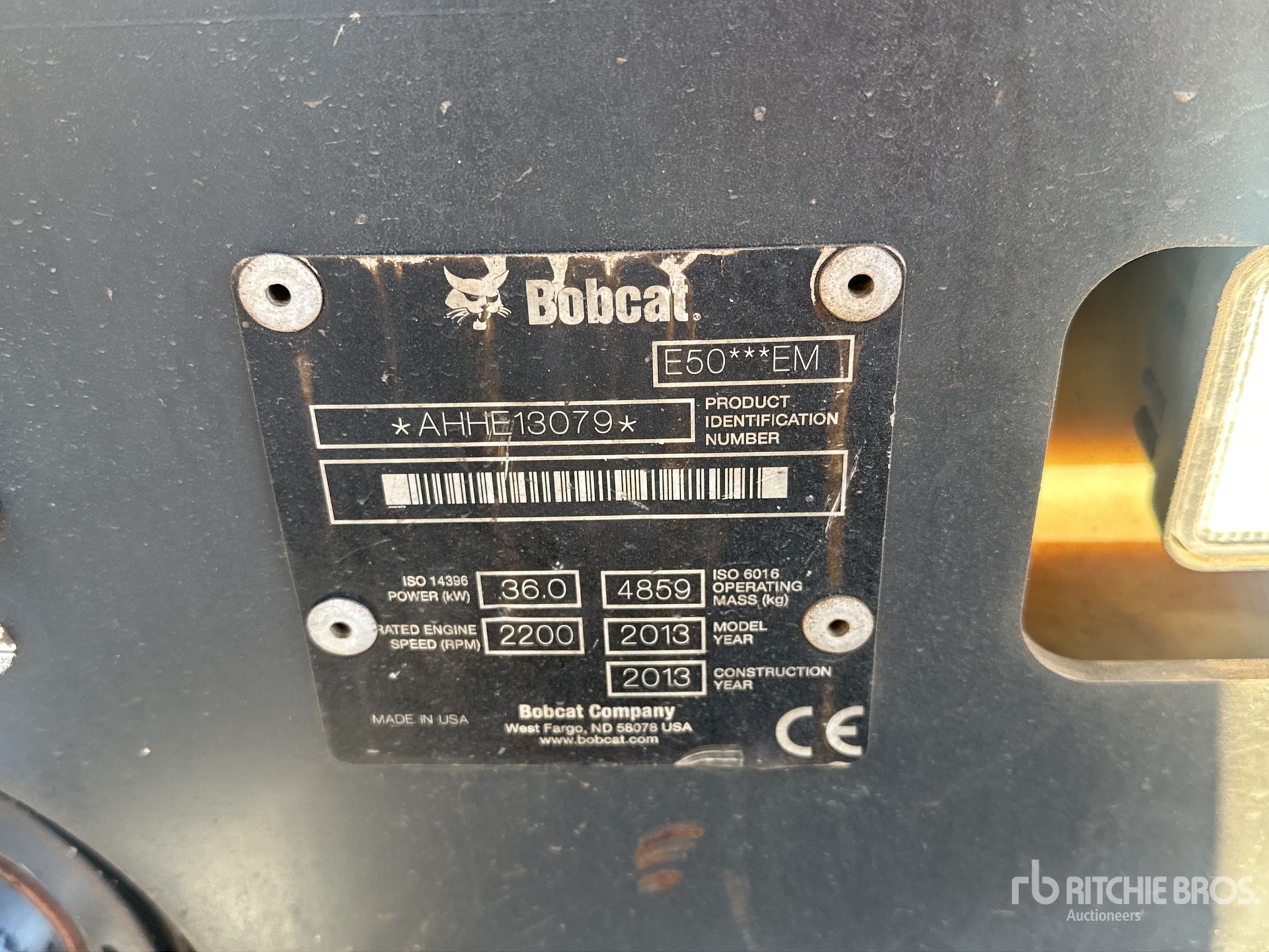 2013 Bobcat E50 EM