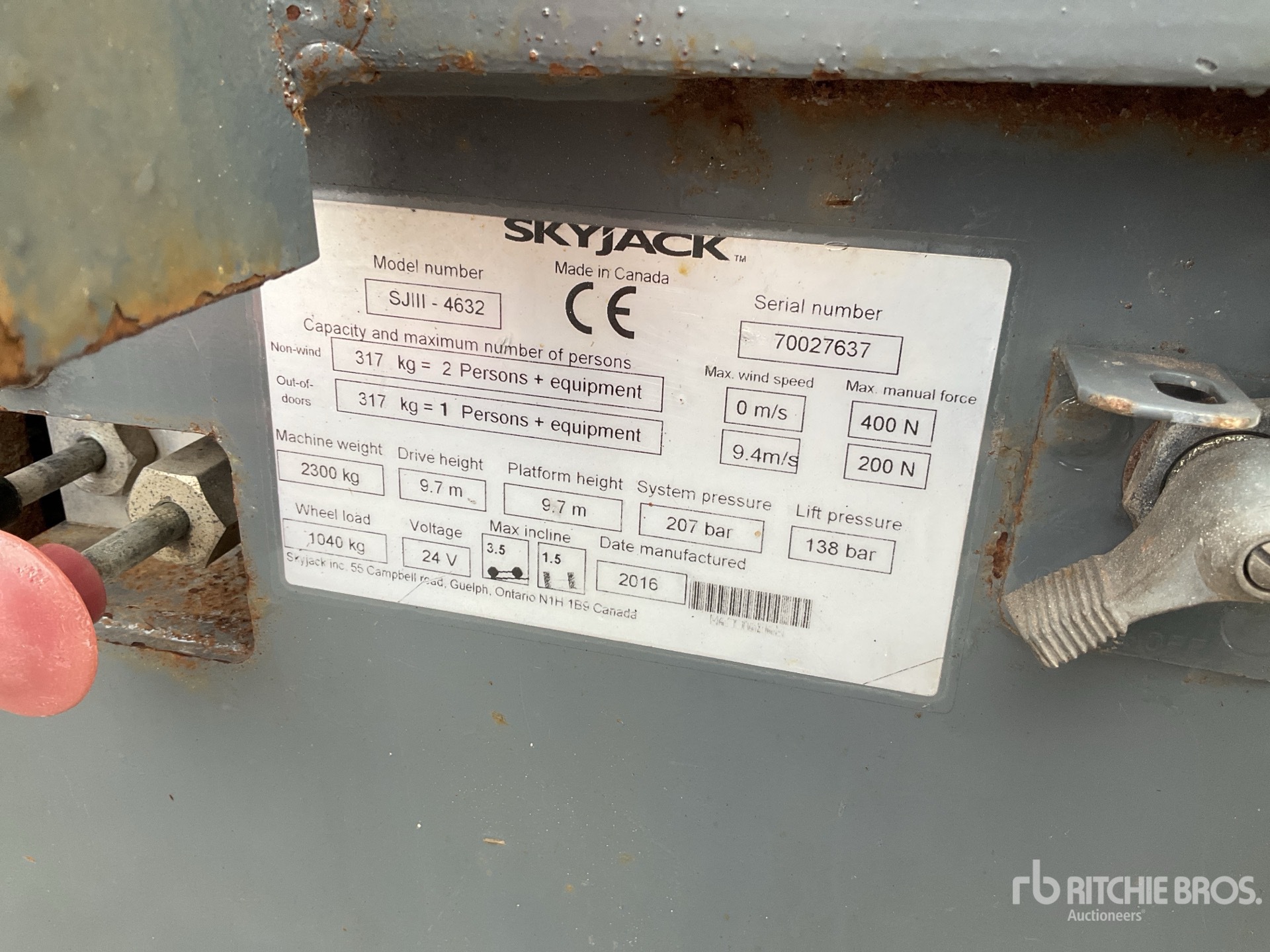 2016 Skyjack SJIII4632