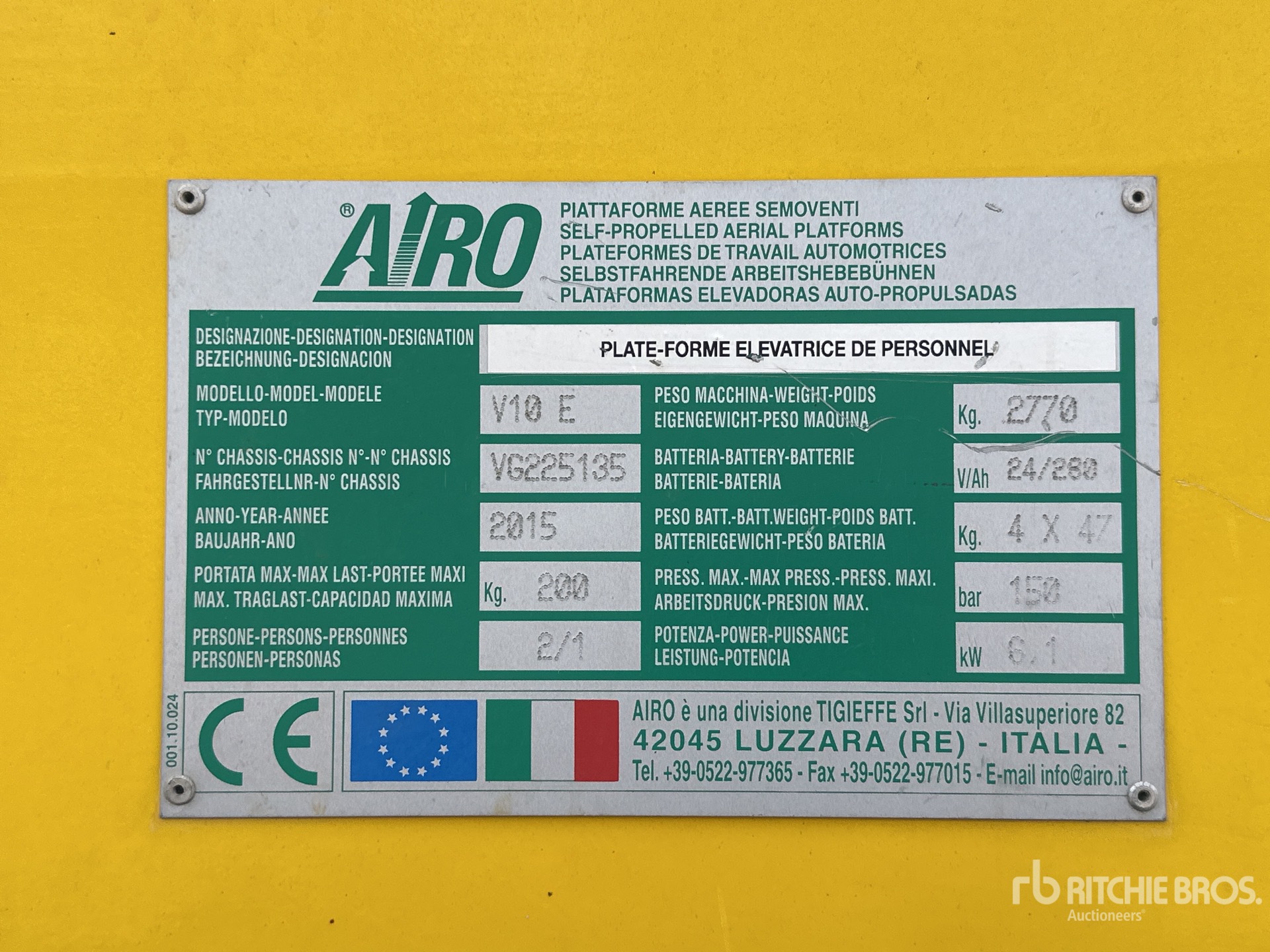 2015 Airo V10E
